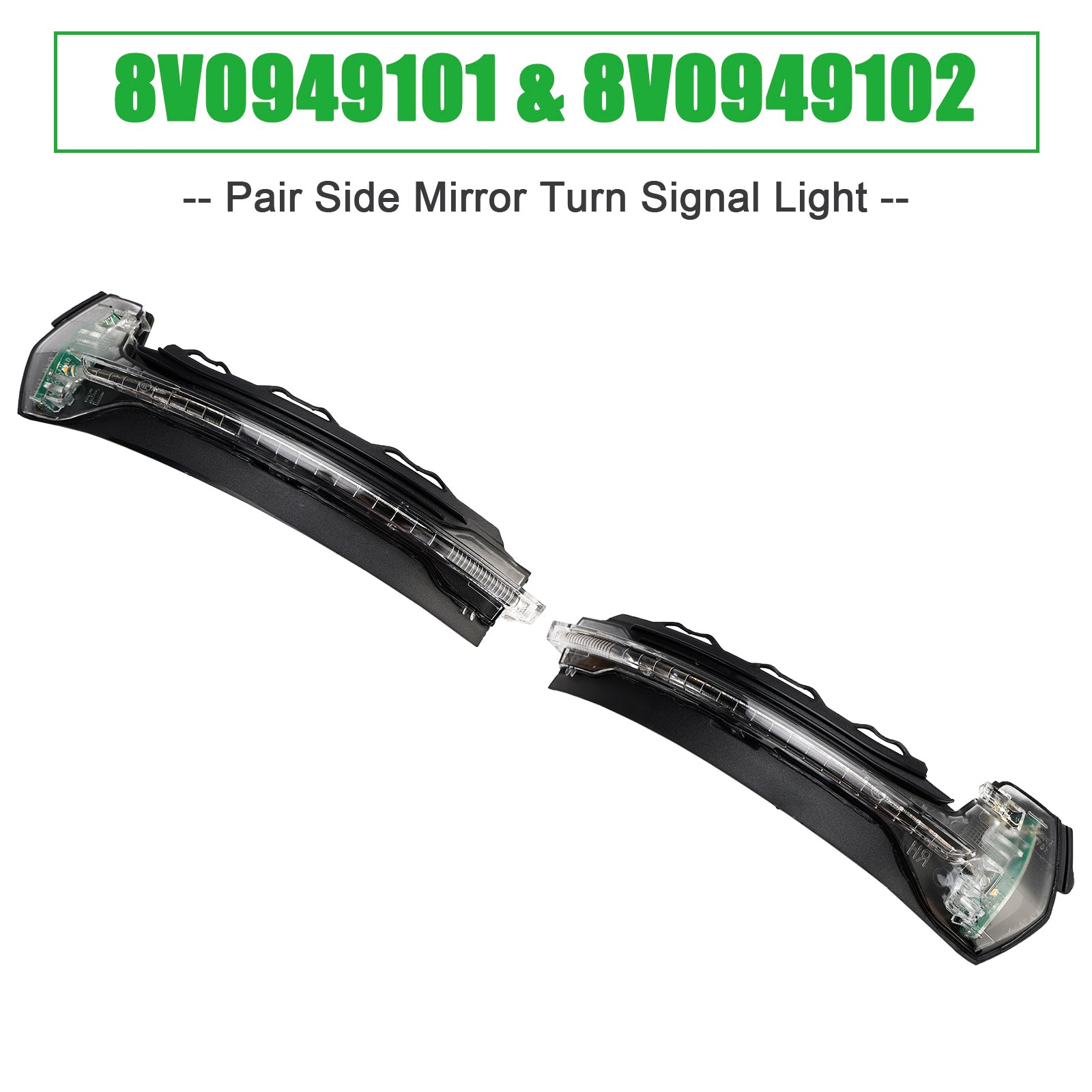 2012-2020 Audi A3 S3 RS3 8V Pair Side Mirror Turn Signal Light 8V0949101 8V0949102
