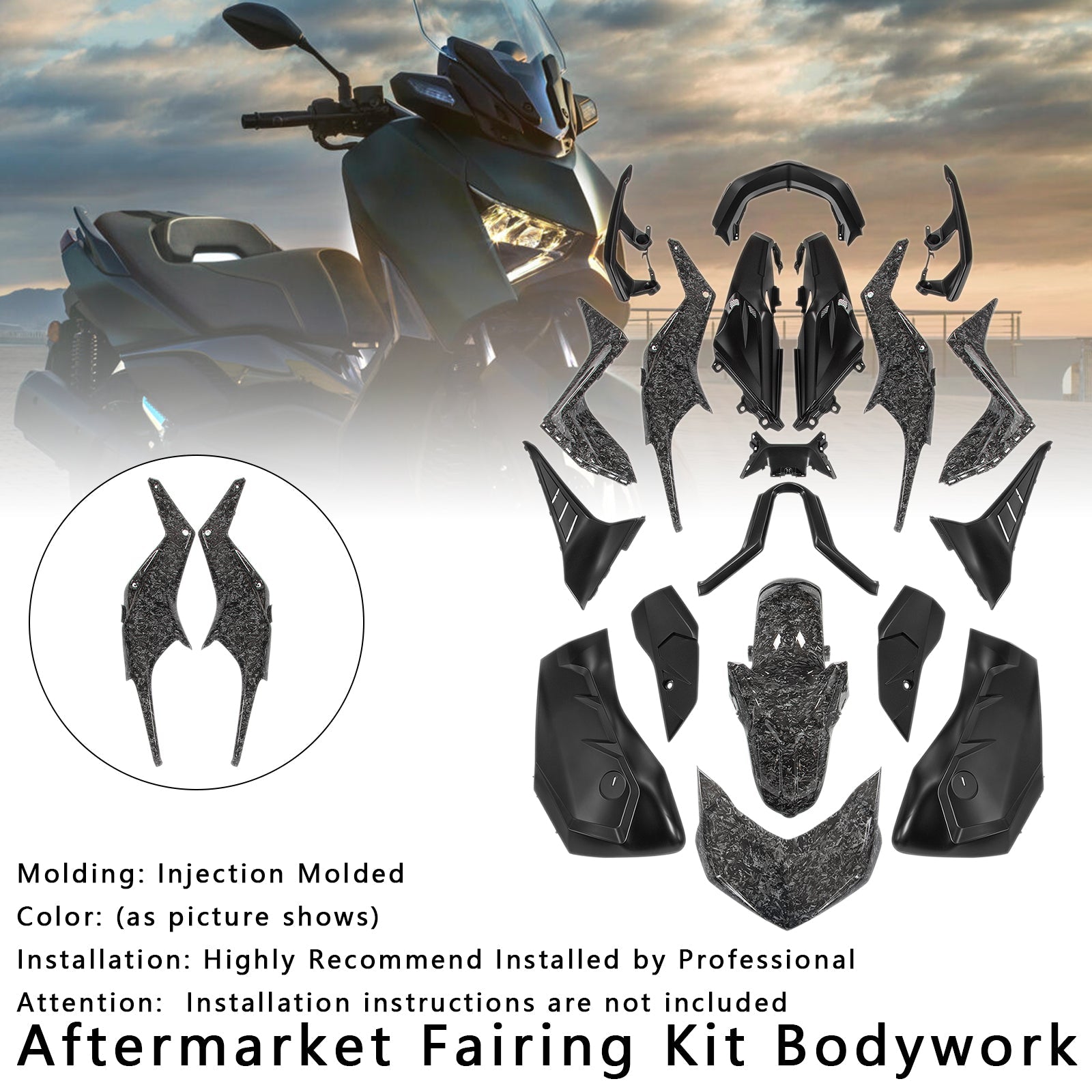2023-2024 Yamaha X-MAX 300 XMAX Injection Bodywork Fairing Kit
