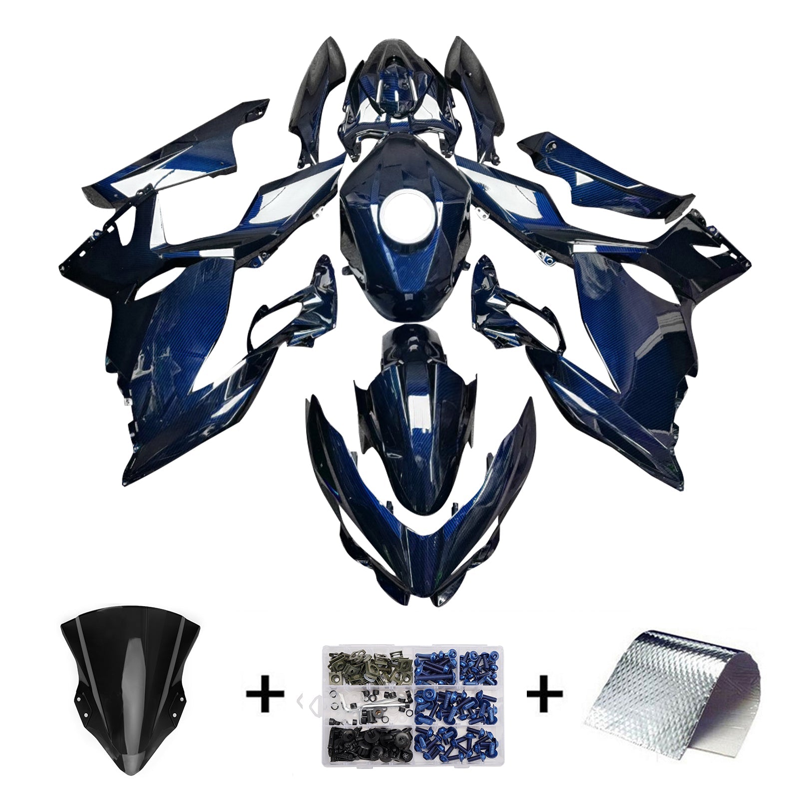 Injection Fairing Kit Bodywork Plastic ABS fit For Kawasaki EX400 Ninja400 2018-2024
