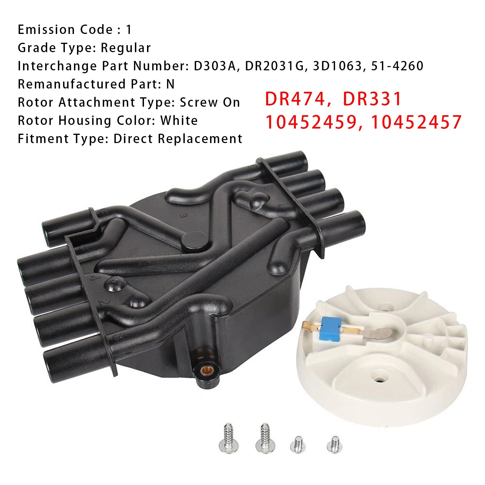 Distributor Cap and Rotor Kit 120141 For Chevy K1500 GMC 5.7L Vortec