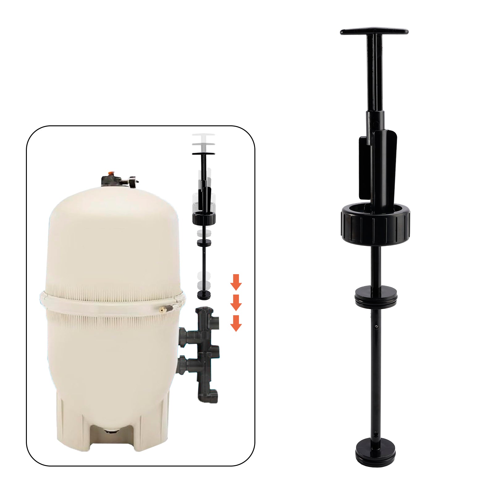 263055 Piston Shaft Assembly for Pentair PVC Slide Pool and Spa Multi-Port Valve