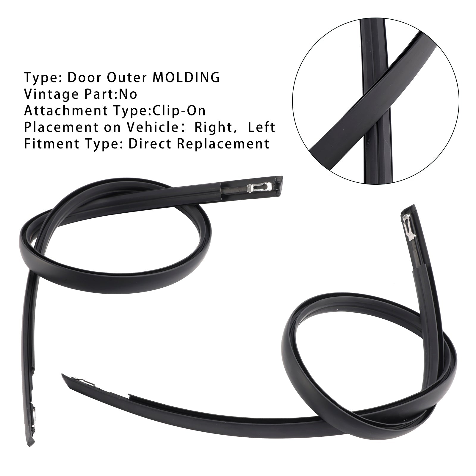 2012-2015 혼다 시빅 2PCS 루프 몰딩 트림(좌우)