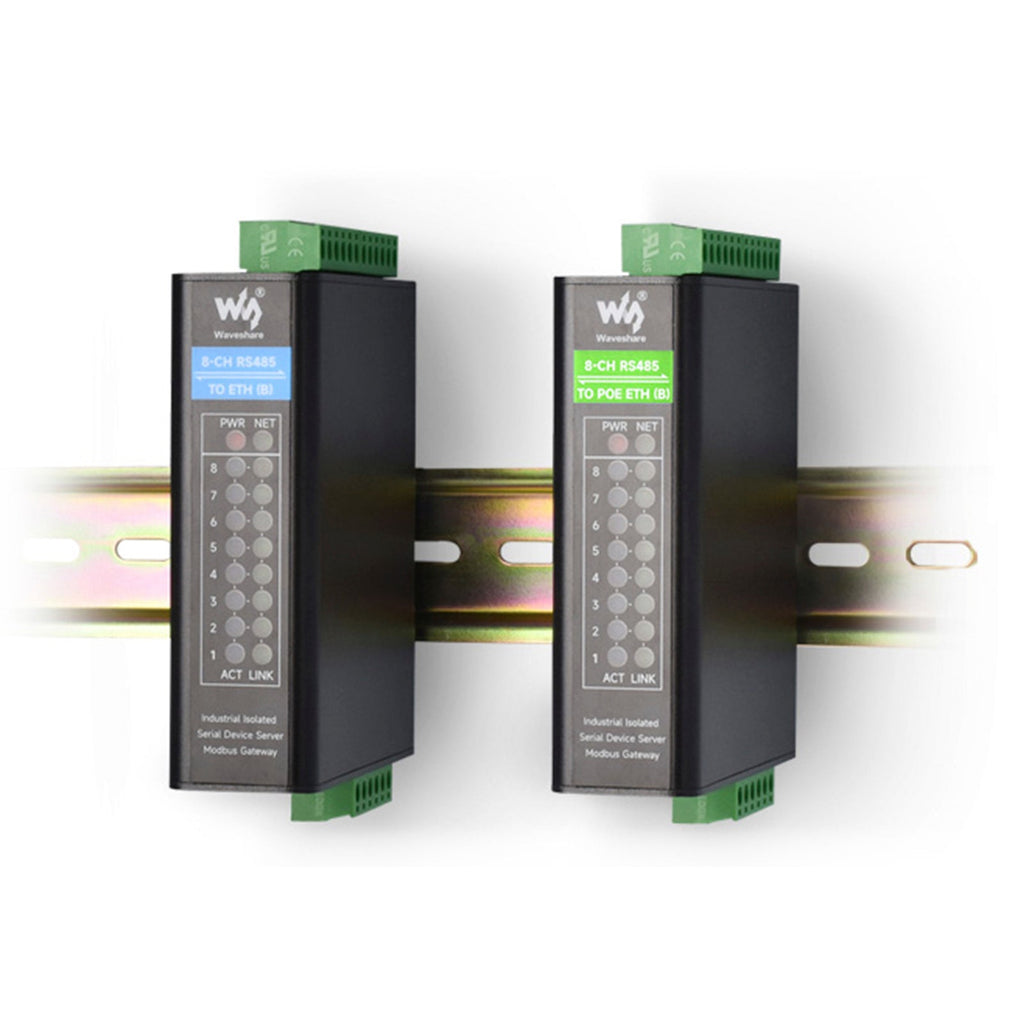 Industrial Isolated Serial Port Module Eight-Way RS485 to RJ45 Etherne