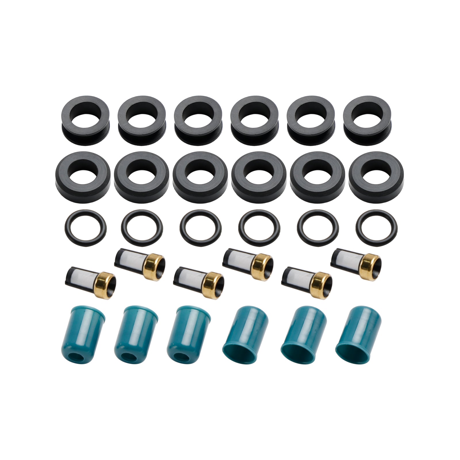 Fuel Injector Repair Seal Rebuild Kit Fit Toyota 3VZE 1988-1995 3.0L Truck