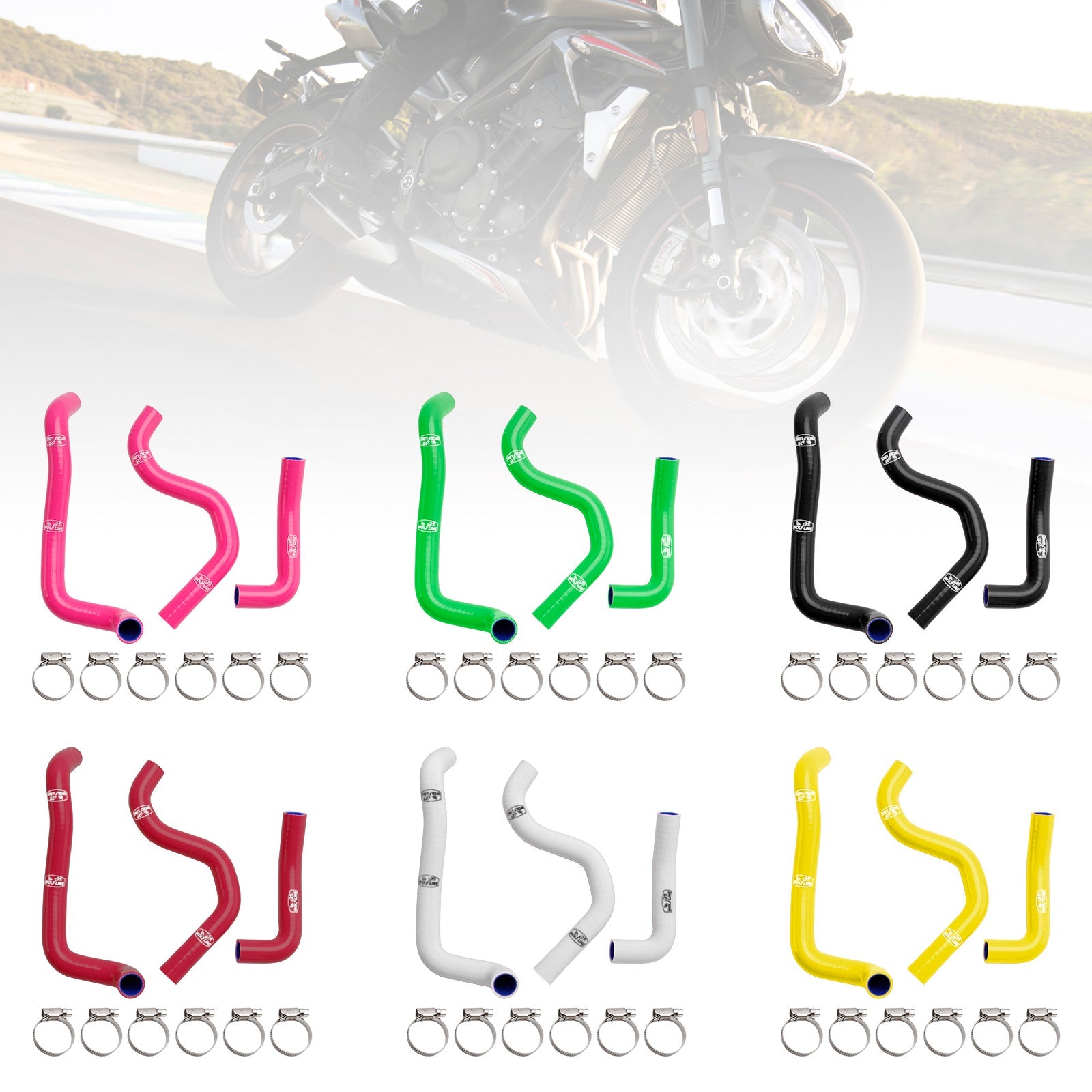 Silicone Radiator coolant Hose kit For Street Triple 765 R RS 2020-2022