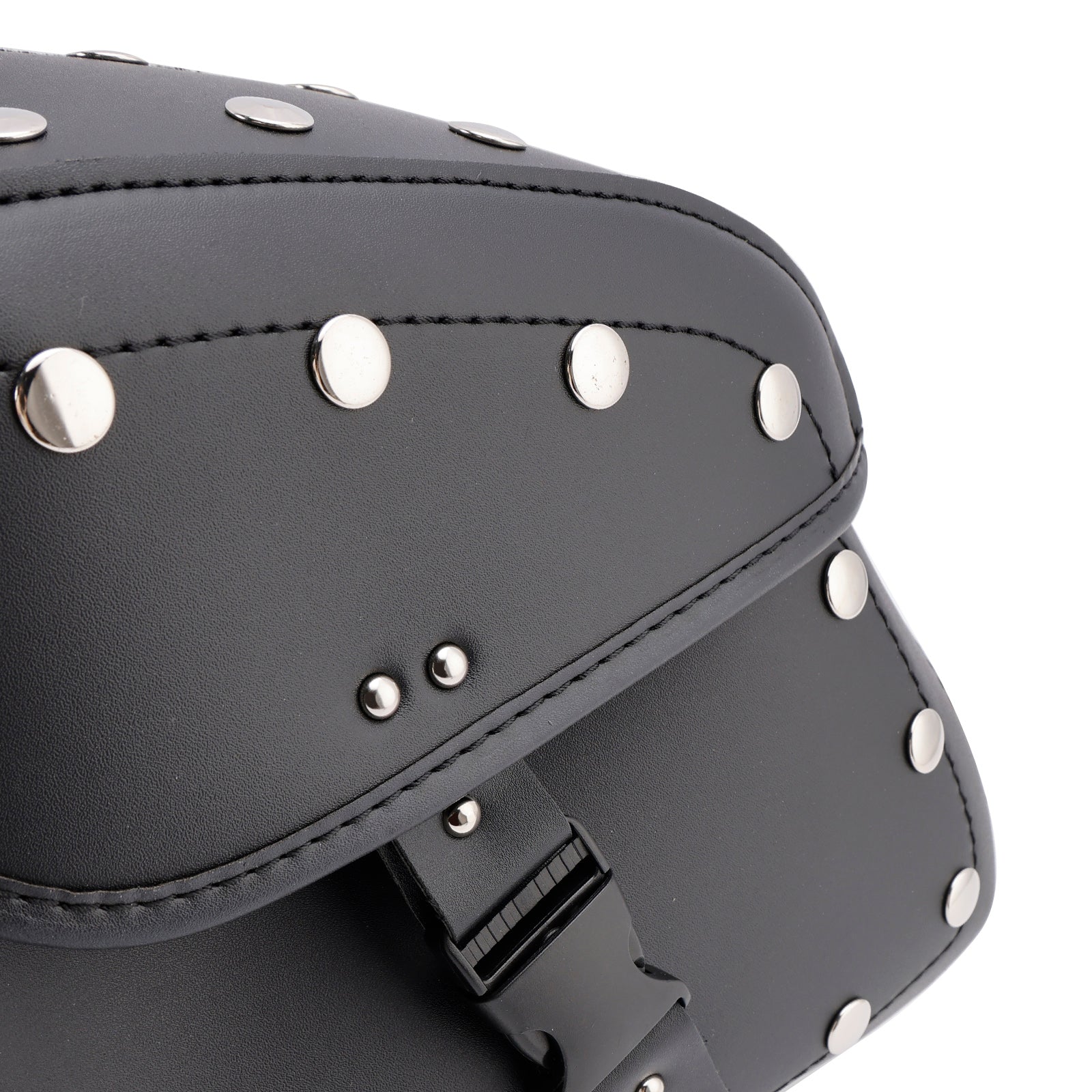 Universal Saddlebag Side Storage Tail Bag Pu Luggage Black 22L For Motorcycle