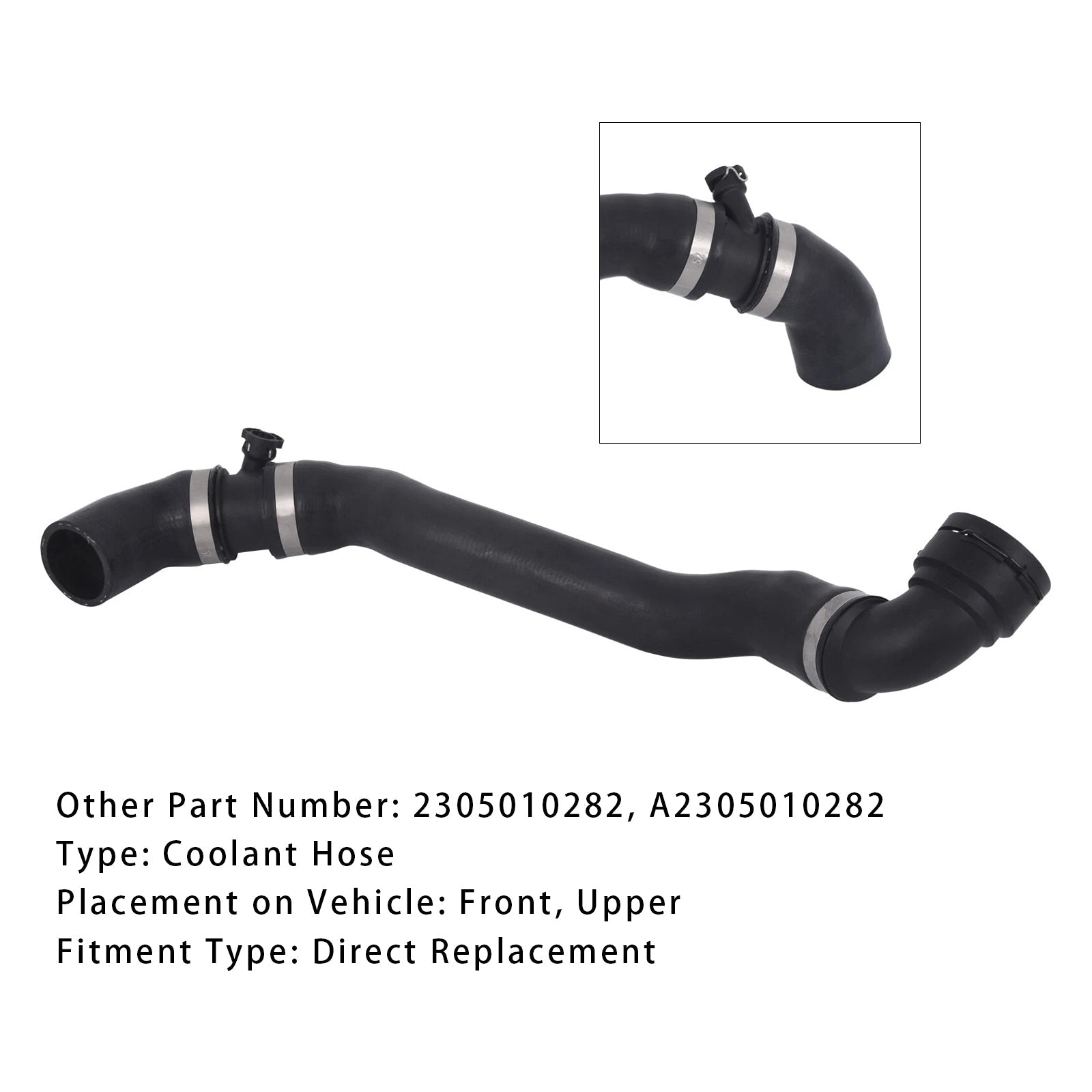 1994-2006 Mercedes Benz SL500 Upper Radiator Coolant Hose 2305010282