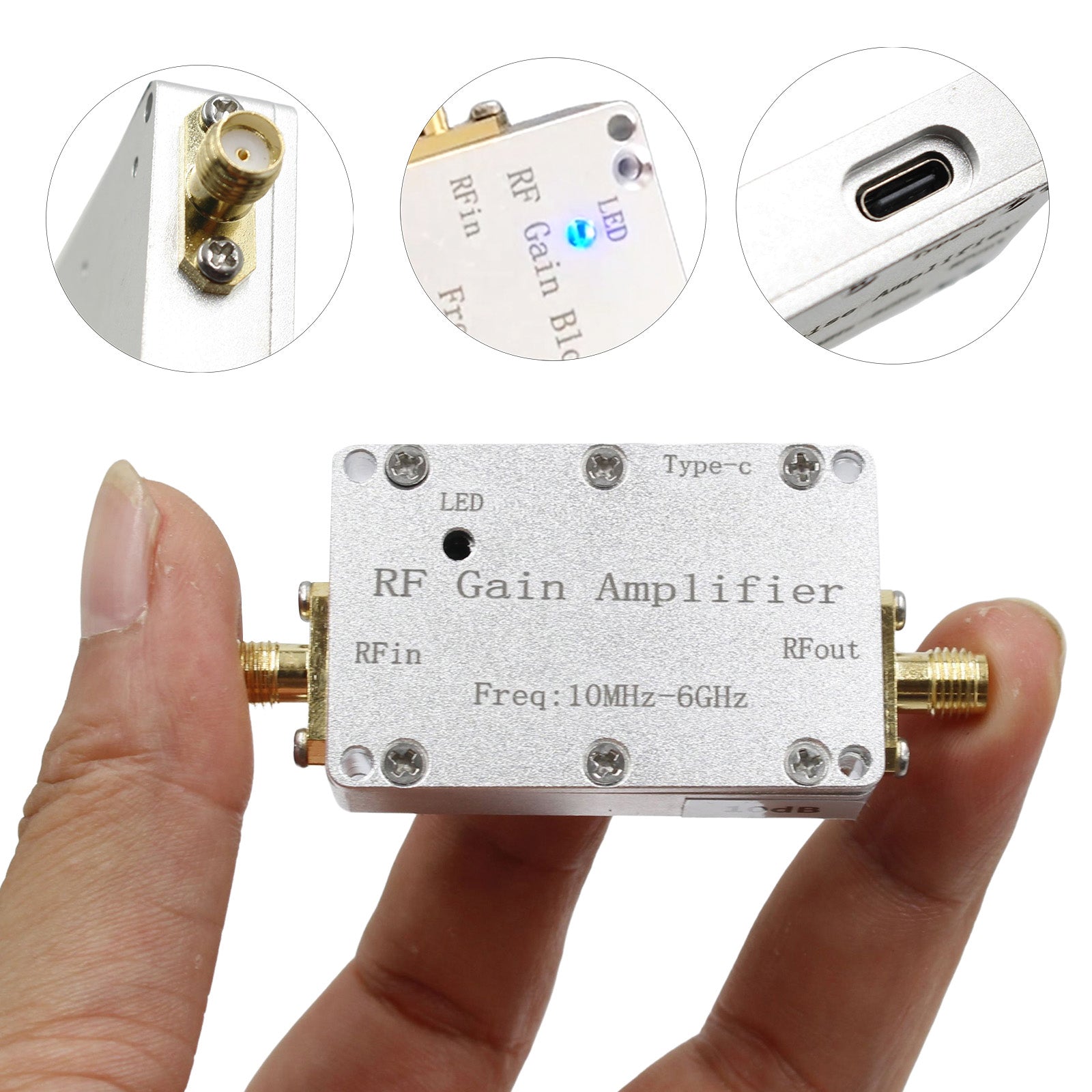 10M-6GHz RF Amplifier 10dB 20dB 30dB 40dB High Gain Driver Receiving Amplifier