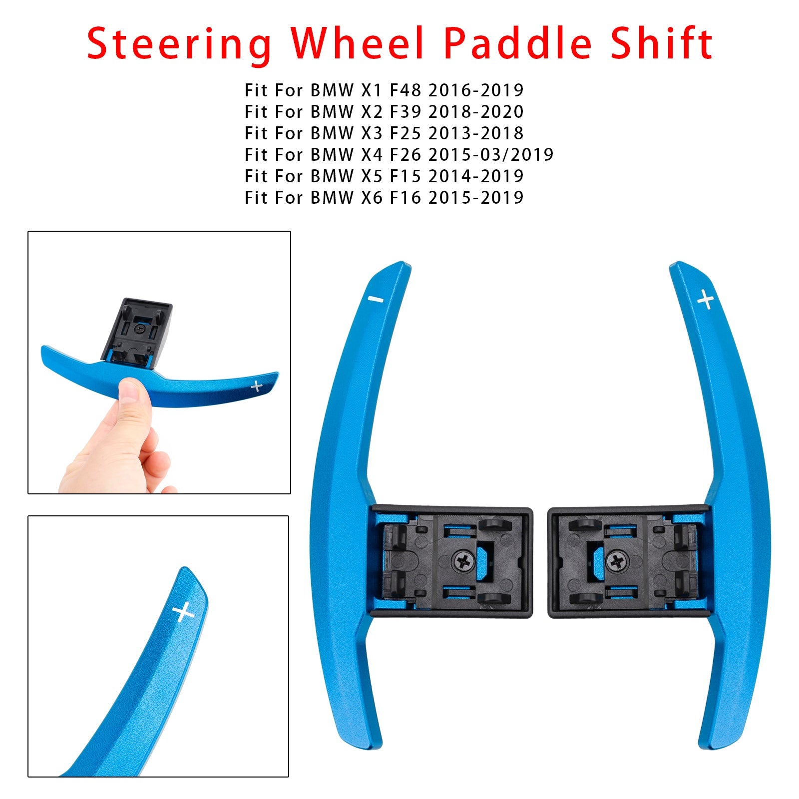 Paddle Shifter Extension For BMW F Series F30 F31 F32 F10 X3 X5 Aluminium Blue