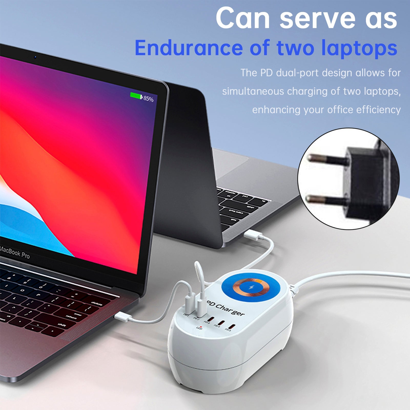 140W PD Multi-Port Charger Magnetic Wireless Fast Charging PD100W Laptop Mobile Phone Charger EU Plug