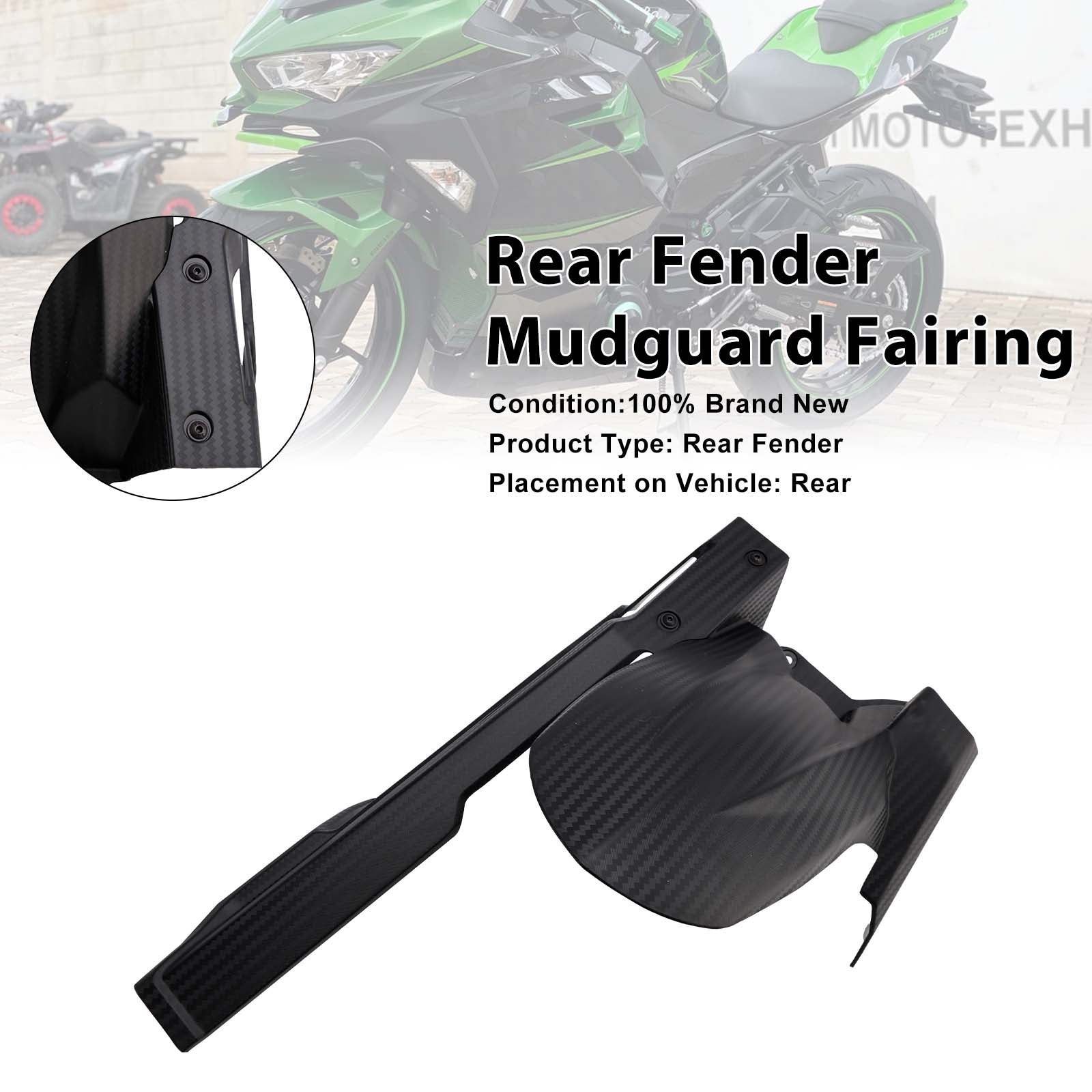 Rear Fender Fairing For Kawasaki Ninja 400 Z400 Ninja 500 Z500 2018+