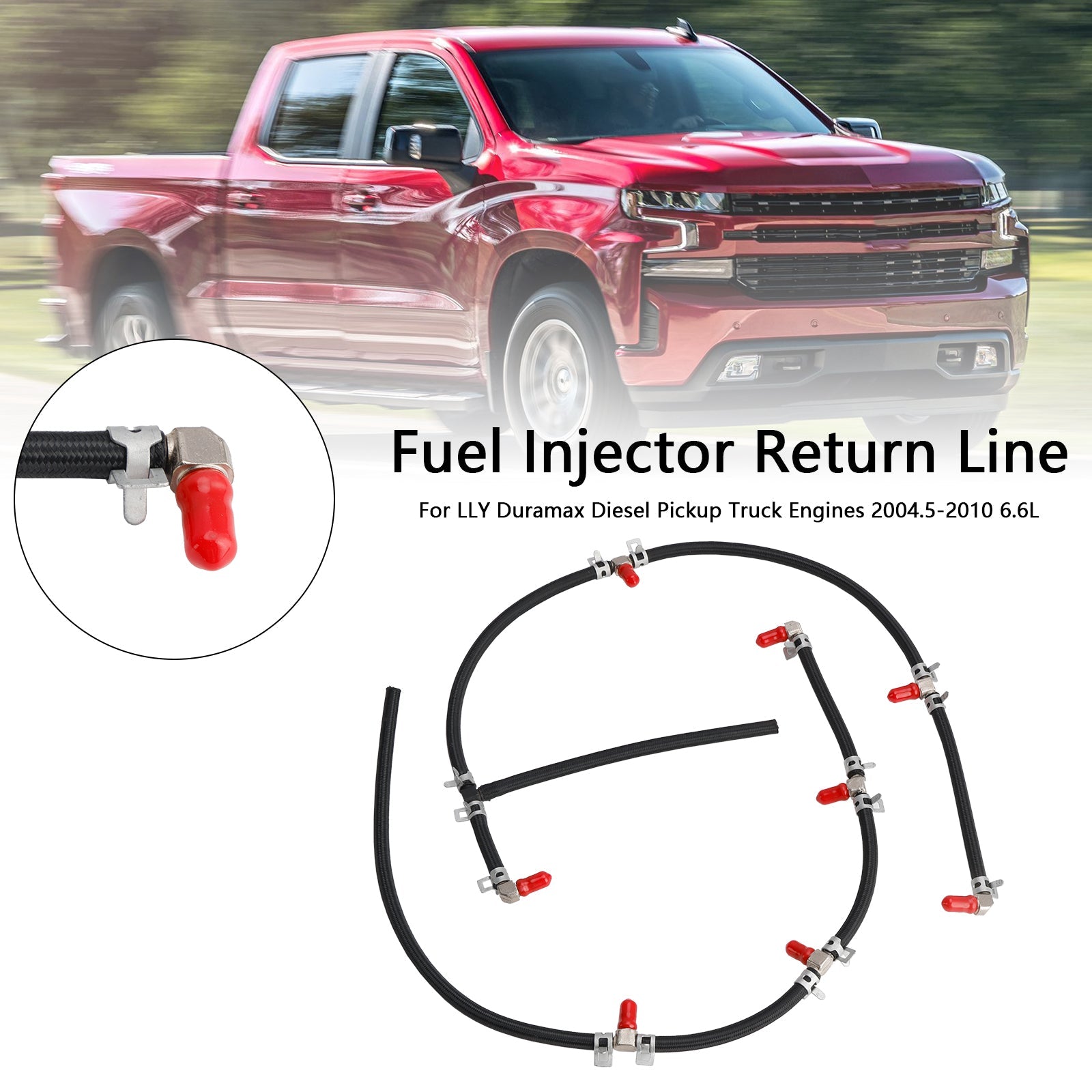Fuel Injector Return Line Kit Fit Duramax 2004-2010 6.6L Diesel Truck Engines