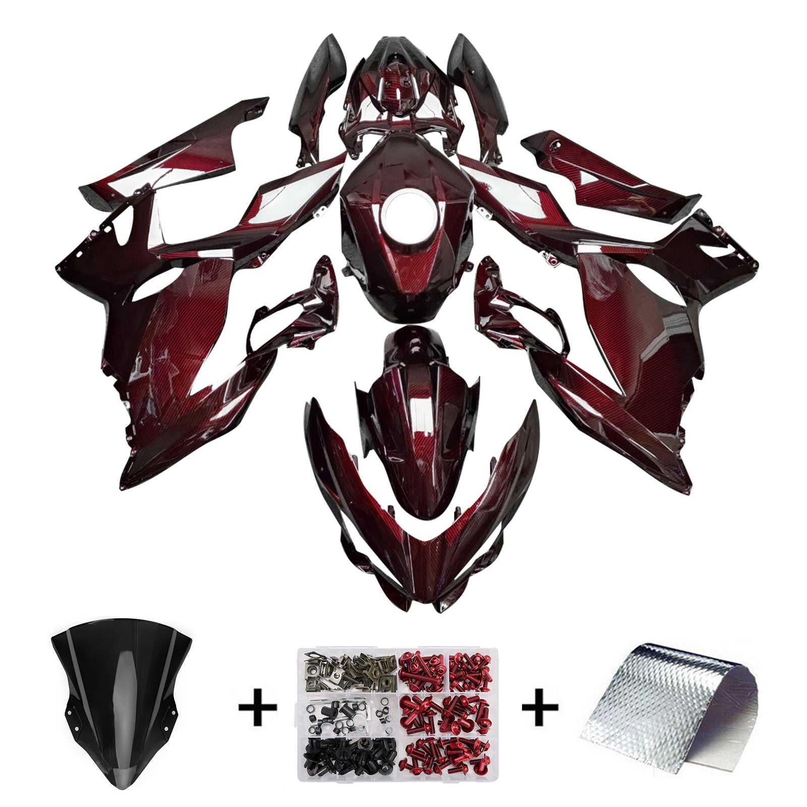 Injection Fairing Kit Bodywork Plastic ABS fit For Kawasaki EX400 Ninja400 2018-2024