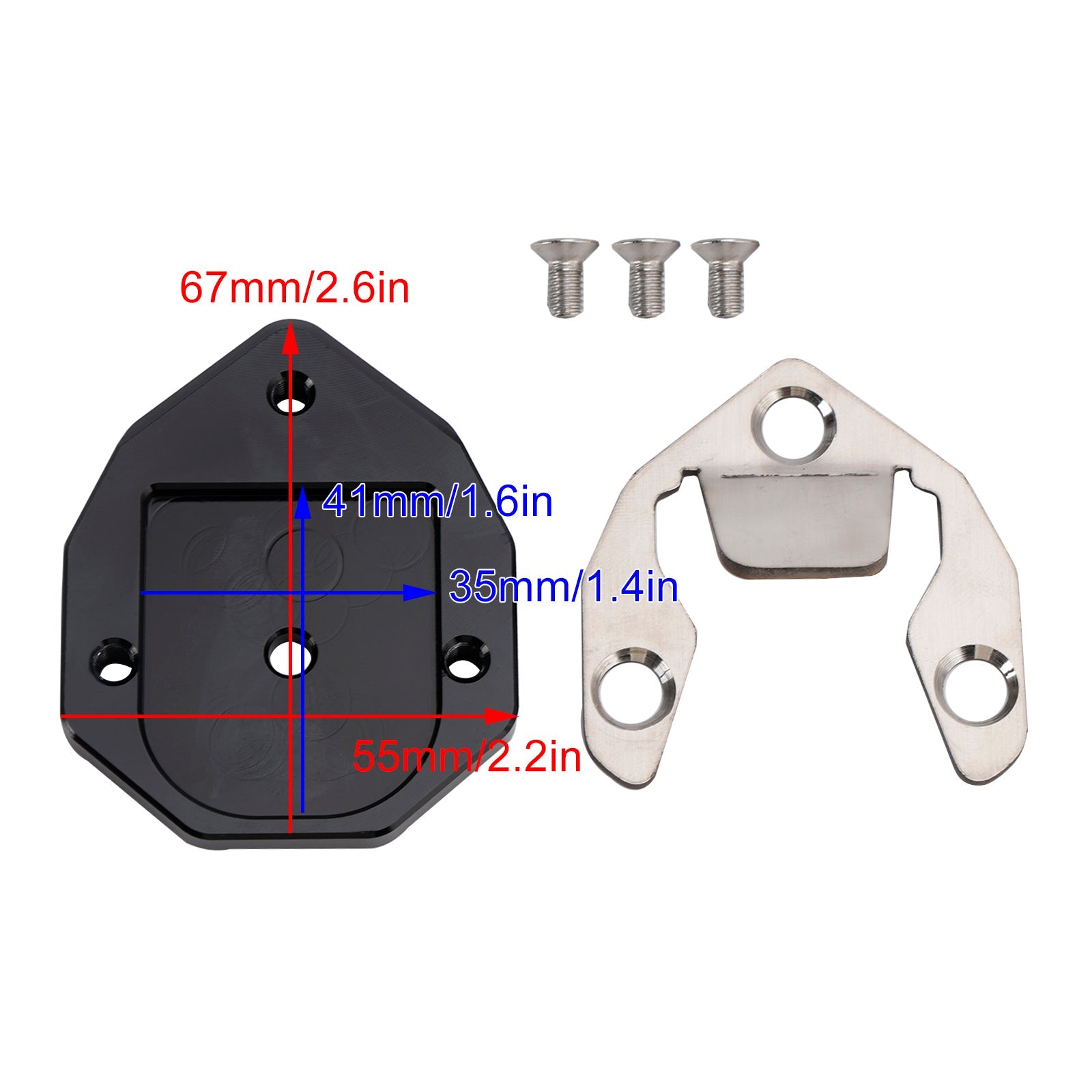 Kickstand Enlarge Plate Pad fit for Himalayan 2018-2023 SCRAM 411 2021-2023