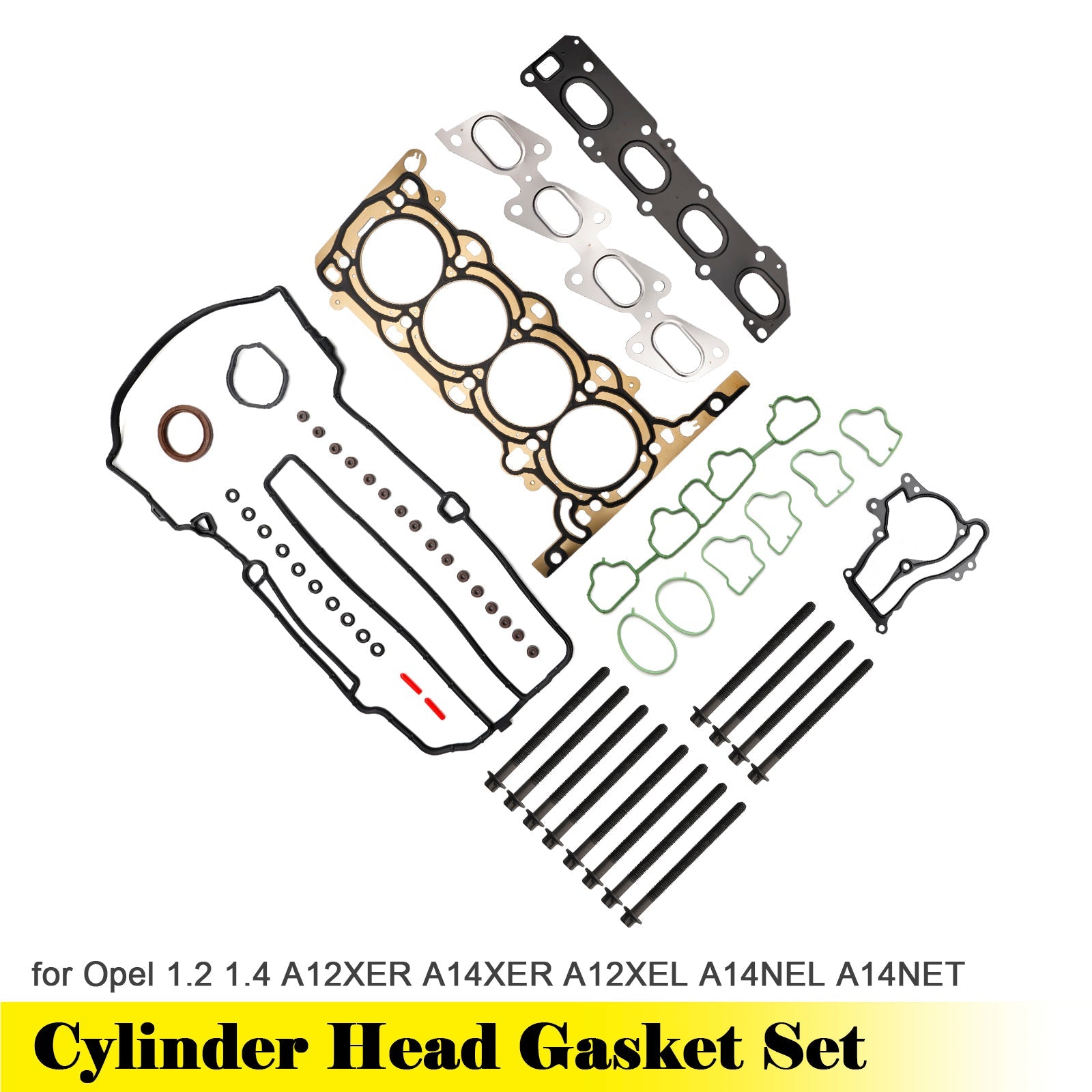 For Opel Adam M13 1.2 1.4 2012-2019 Cylinder Head Gasket Set HB1657/B1630/BK9600