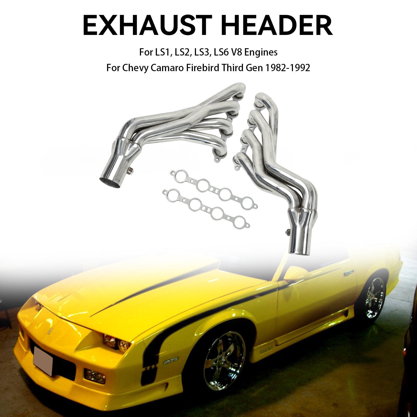 Stainless Steel Headers LS Swap Fit Camaro Firebird 82-92 Third Gen F-Body