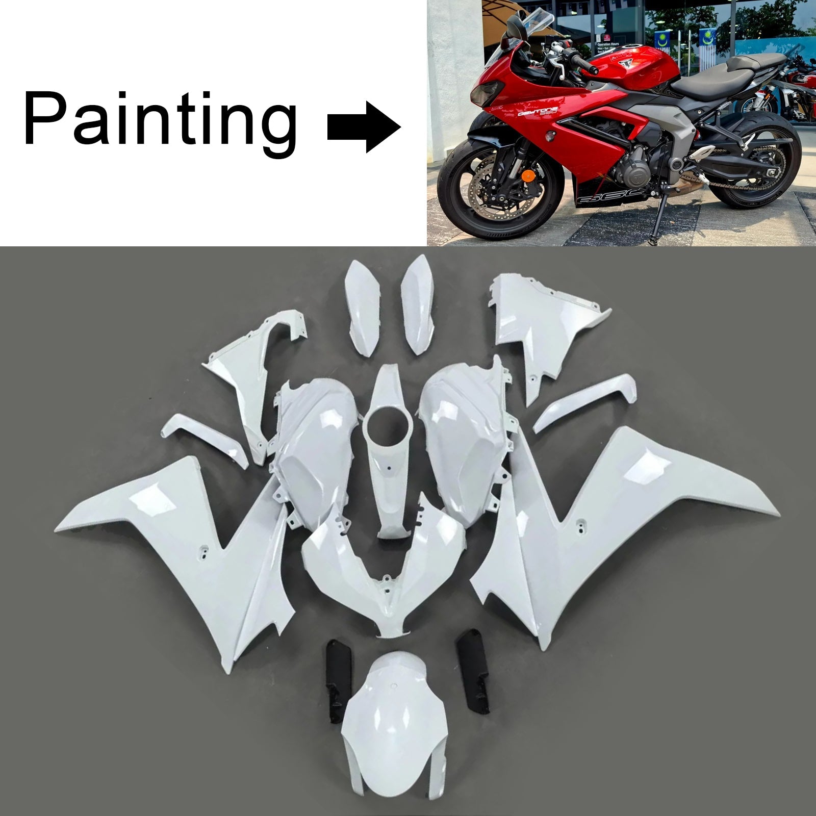 Injection Fairing Kit Bodywork Plastic ABS fit For Triumph Daytona 660 2024-2025