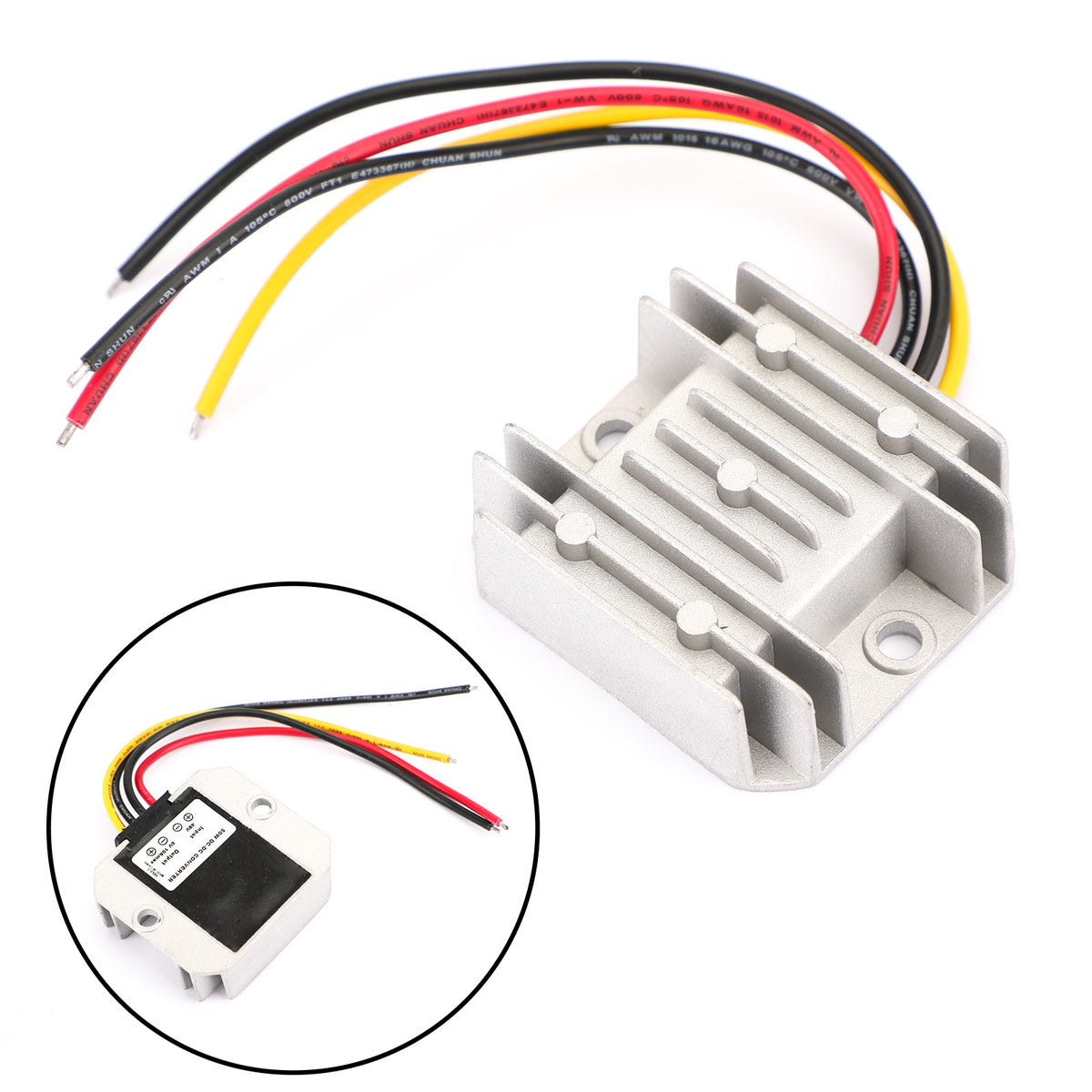 Areyourshop WaterProof 48V to 5V 10A Step Down DC/DC Power Converter Regulator