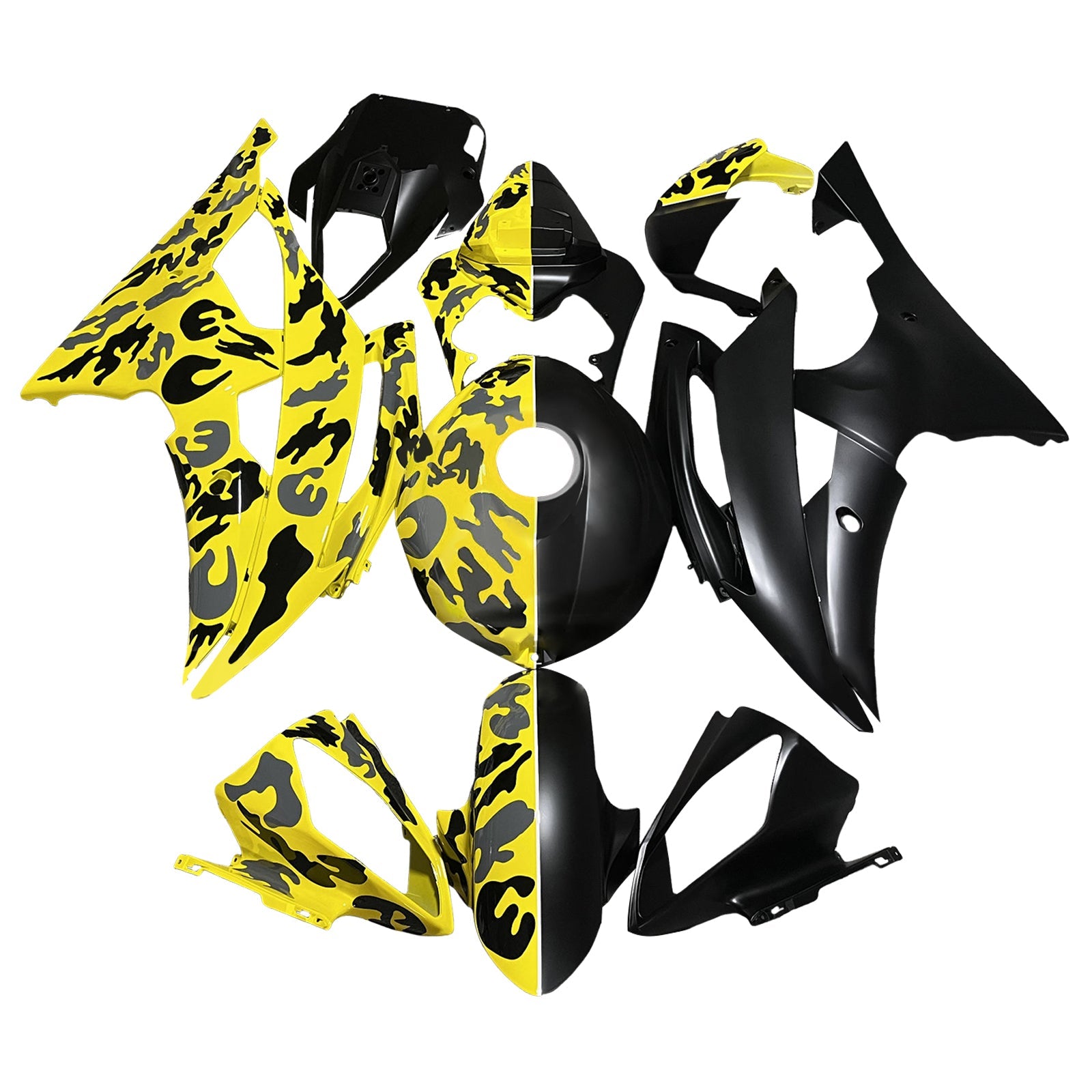 Injection Fairing Kit Bodywork Plastic ABS For Yamaha YZFR6 YZF-R6 2008-2016