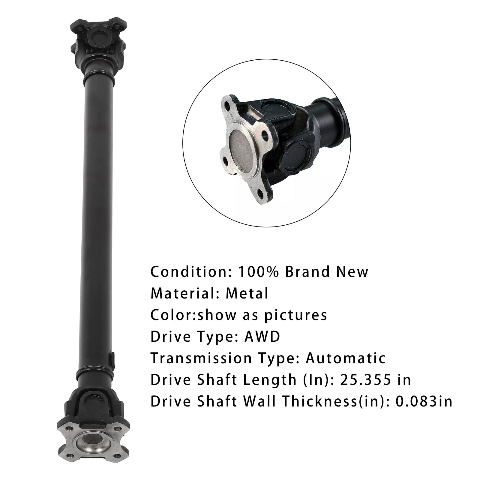 Front Drive Shaft 26207534636 For BMW AWD 530xi 528xi 525xi 535 2006-2010