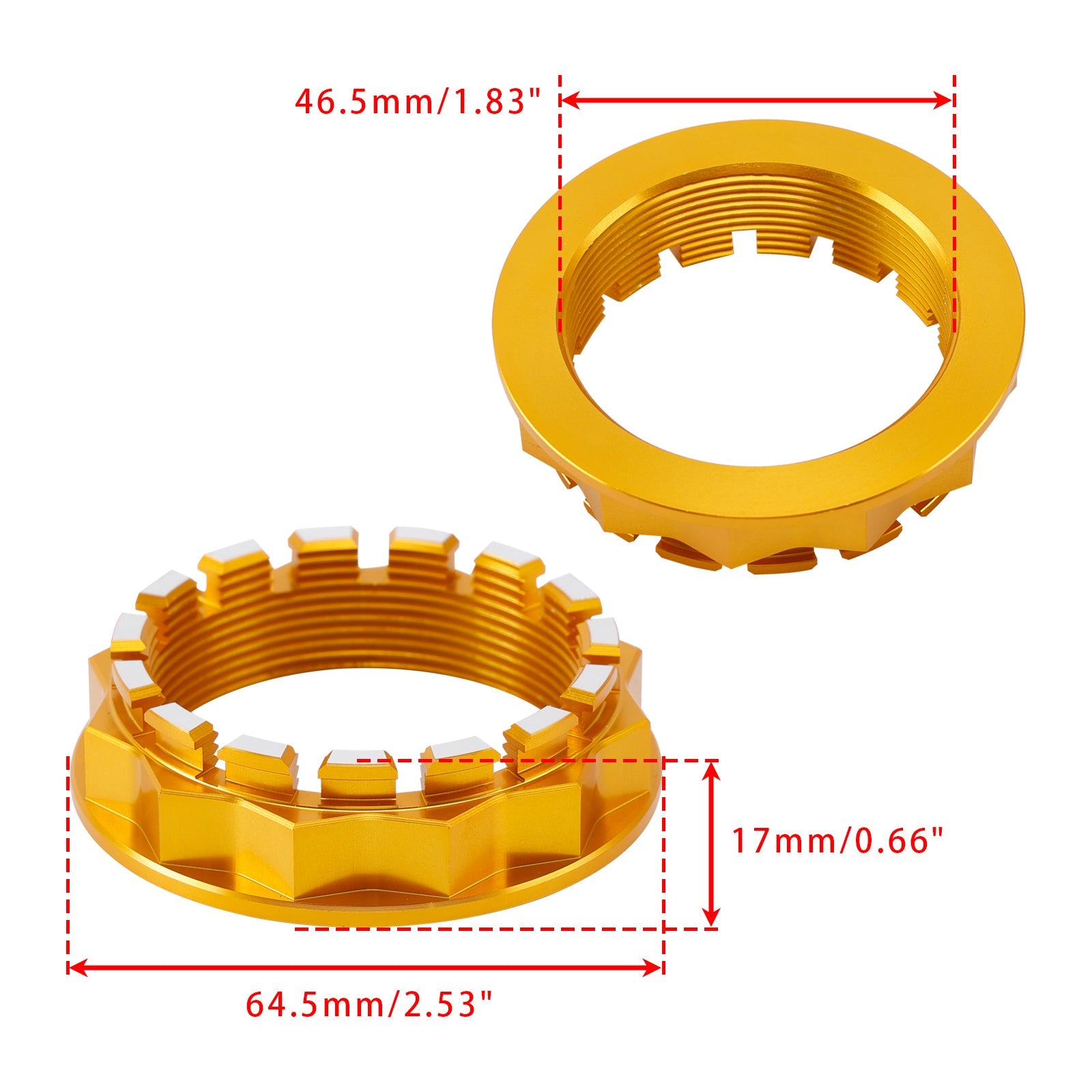 Gold Rear Wheel Nut Set For Ducati Streetfighter Multistrada Diavel SS939/950/S