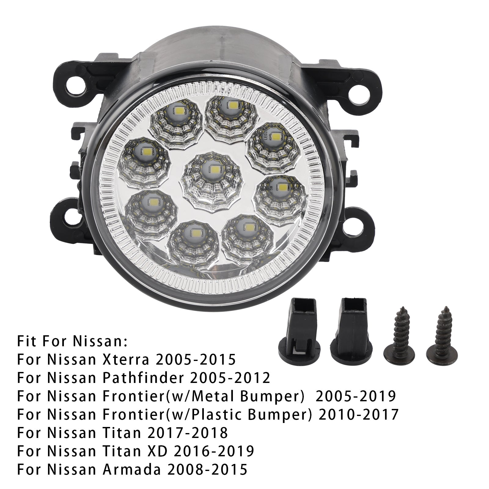 9 LED Daytime Running Fog Lights For Ford Focus Fiesta C-Max 84501AJ00A