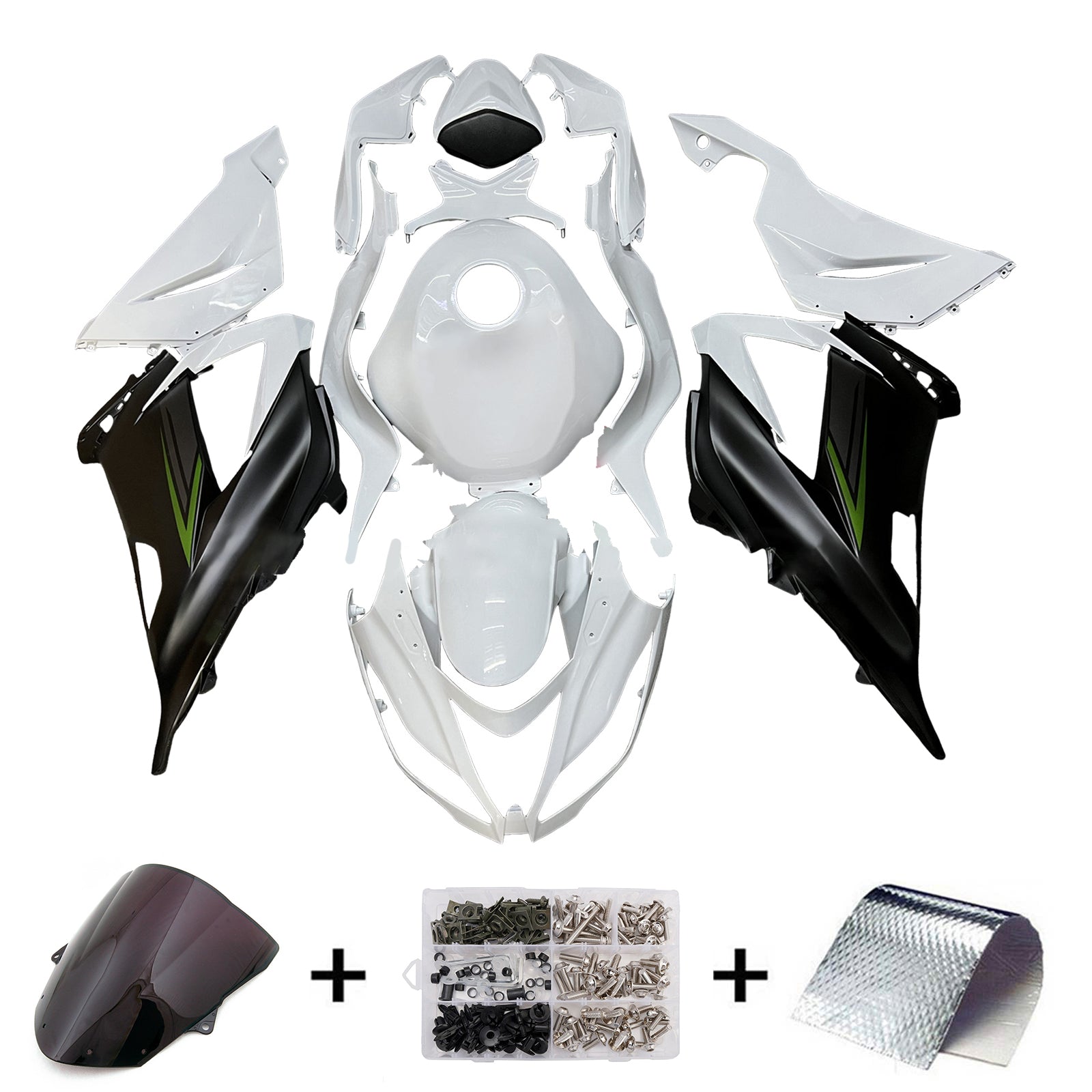 Injection Fairing Kit Bodywork Plastic ABS fit For Kawasaki ZX6R 636 2013-2018