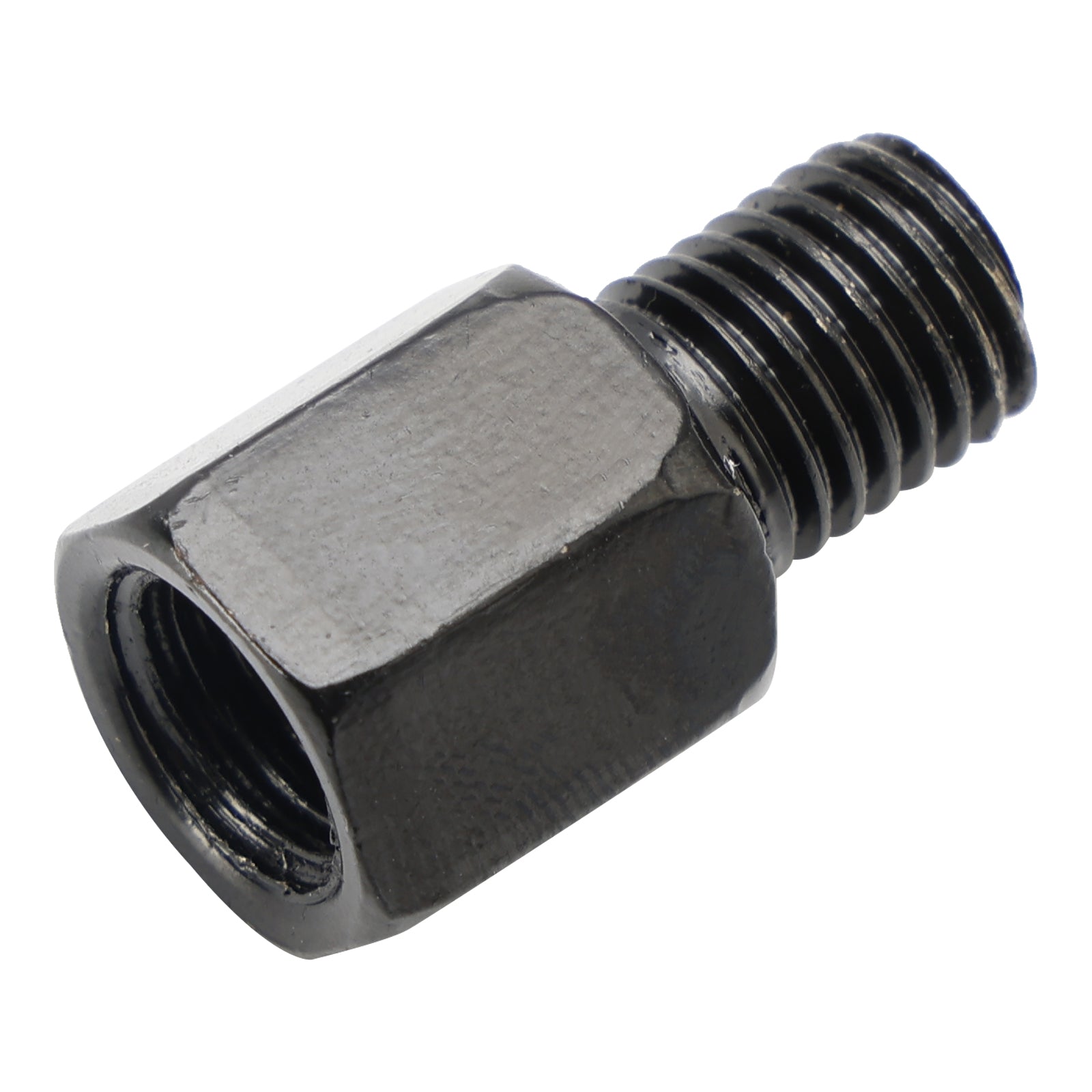 MOTORCYCLE MIRROR ADAPTORS 10MM LEFT HAND FEMALE TO 10MM RIGHT HAND MALE THREAD