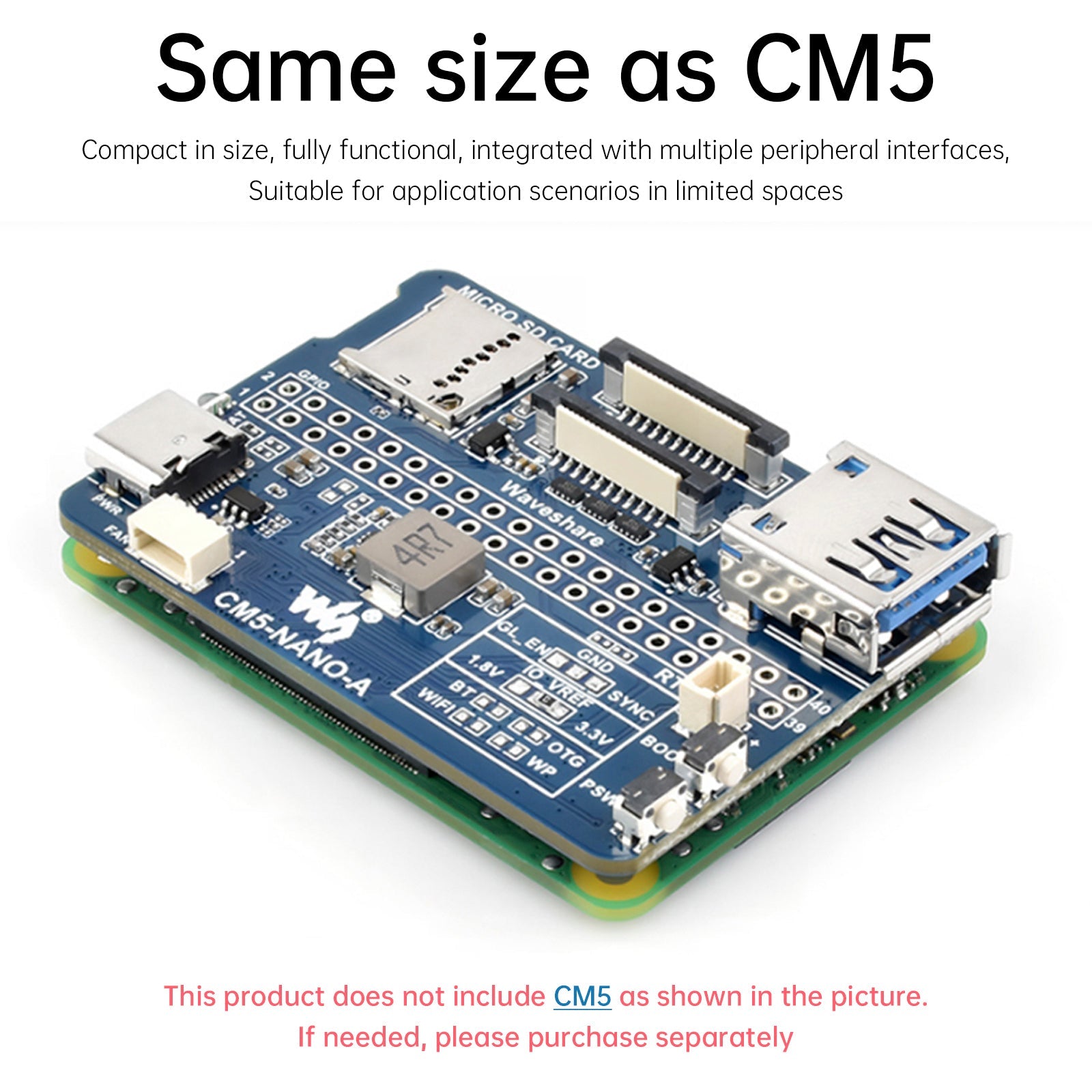 Raspberry CM5 Compute Module IO Baseboard 5 Expansion Board NANO Type A Type B
