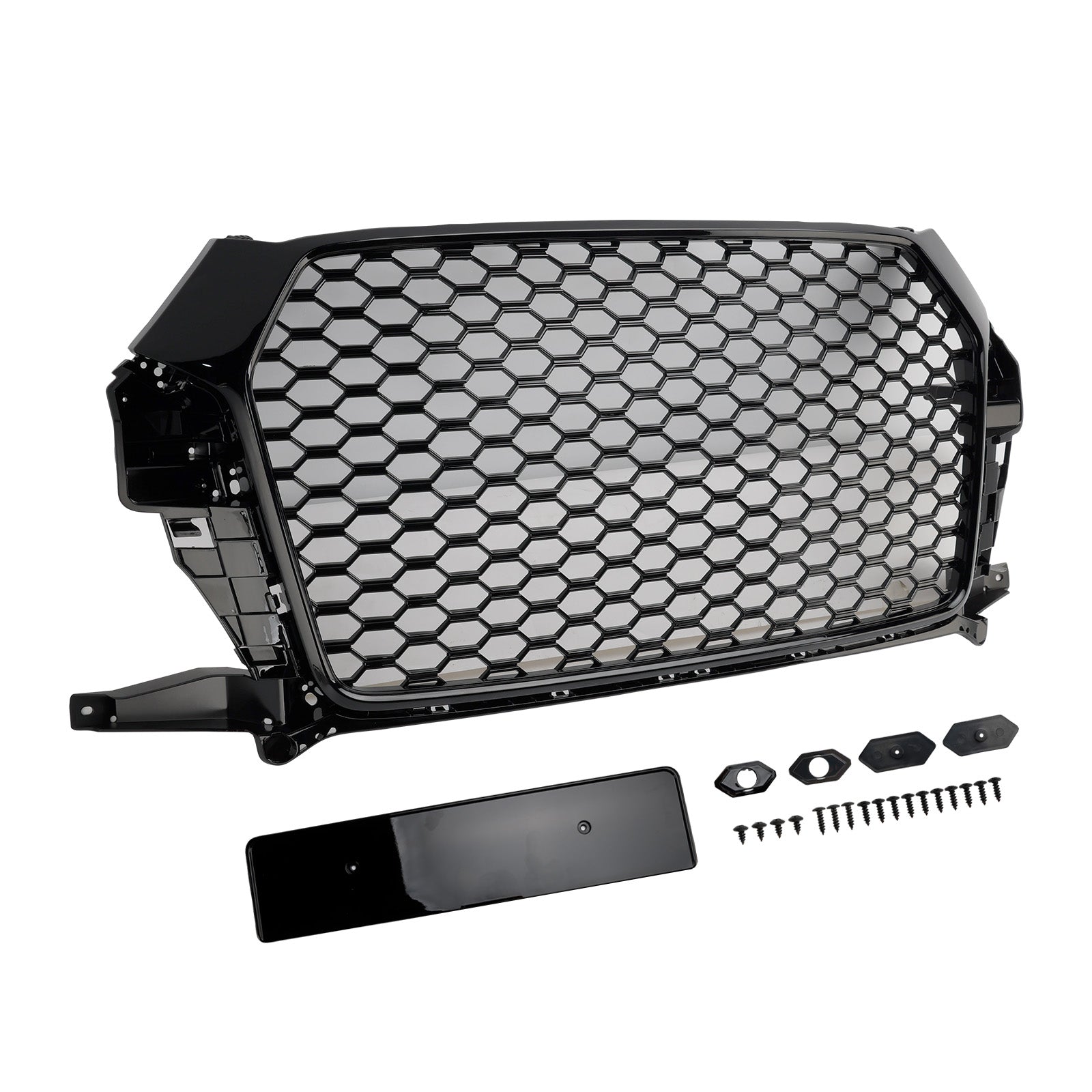 2016-2018 Audi Q3 RSQ3 Style Front Honeycomb Grille Grill Gloss Black