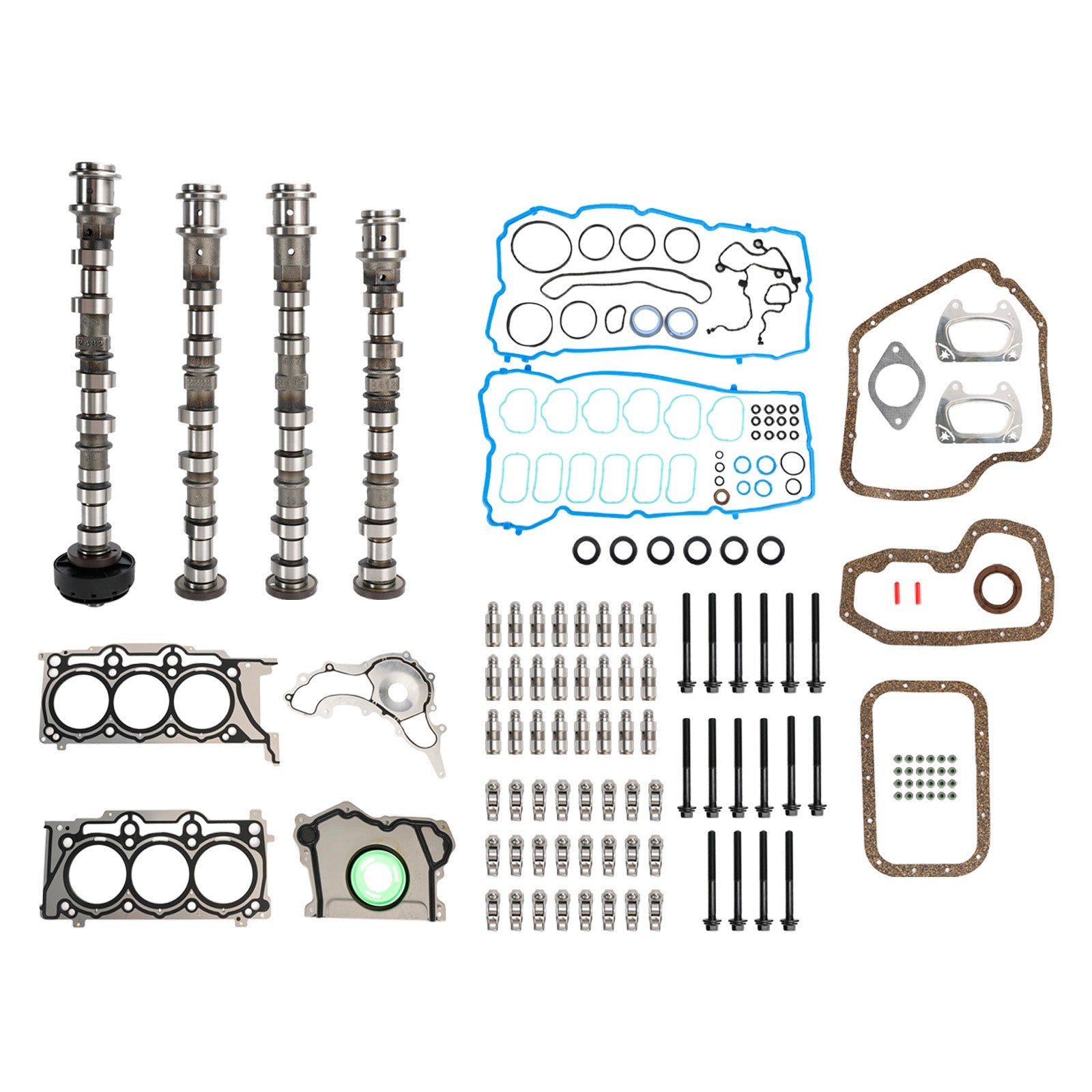 Ram 1500 3.6L V6 2013-2016 Camshafts Rockers Lifters Gaskets Kit 5184380AG 5184378AG 5184296AH 5184332AA 5184595AE