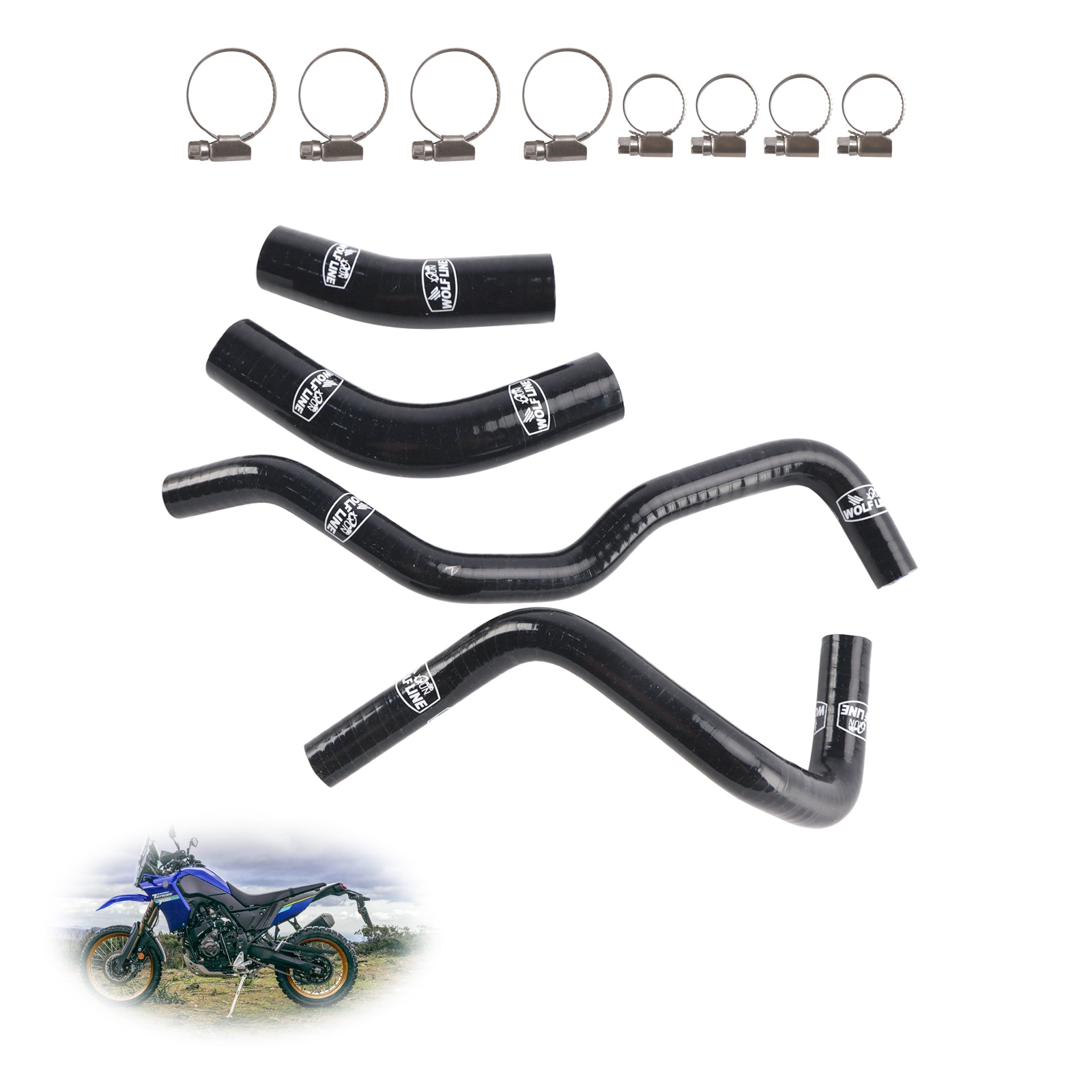 Silicone Radiator coolant Hose kit For Yamaha Tenere 700 2019-2024