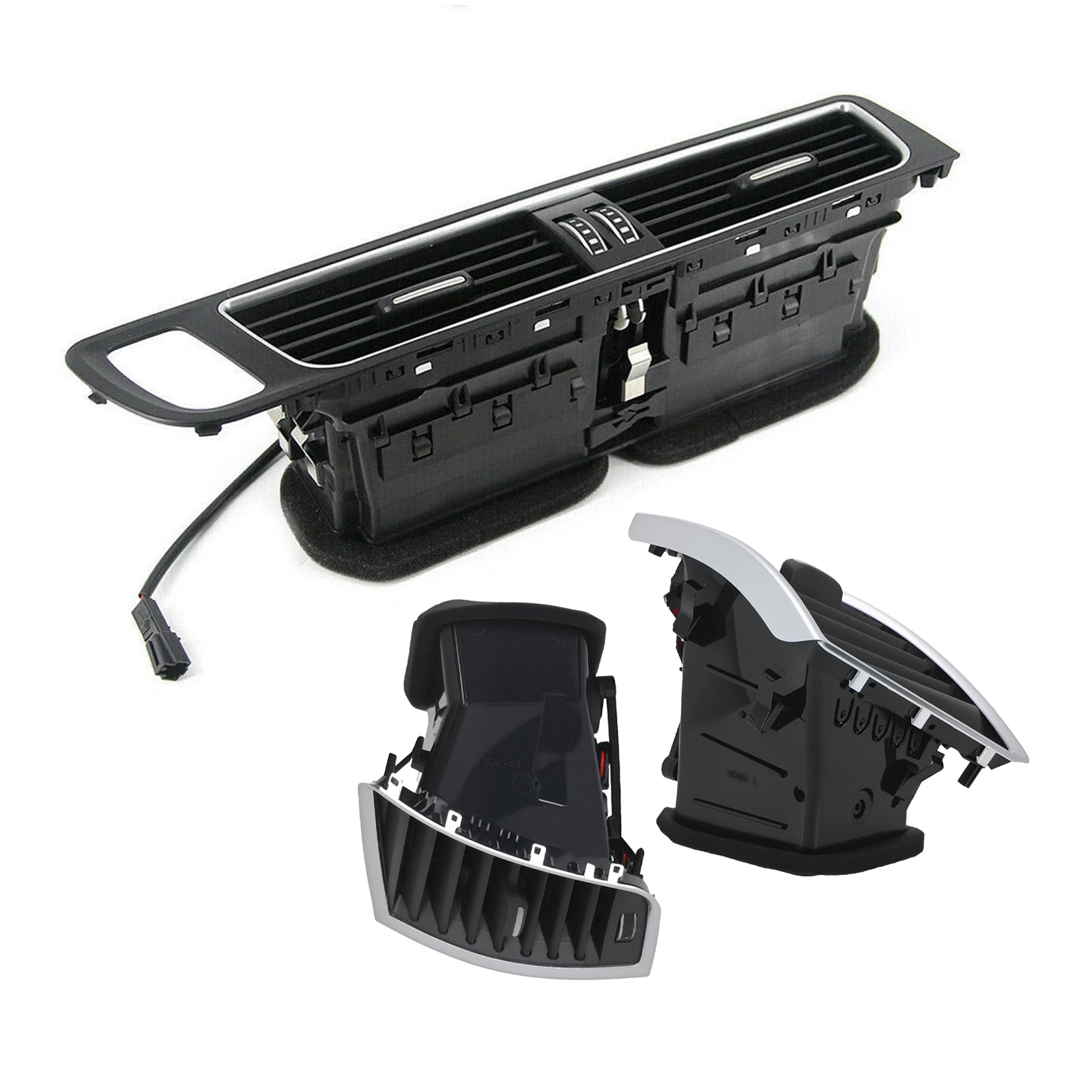 8R1820951 8R1820902 3pcs Center Panel Dash Louver Air Vent A/C Outlet For Audi SQ5 3.0L 2009-2017