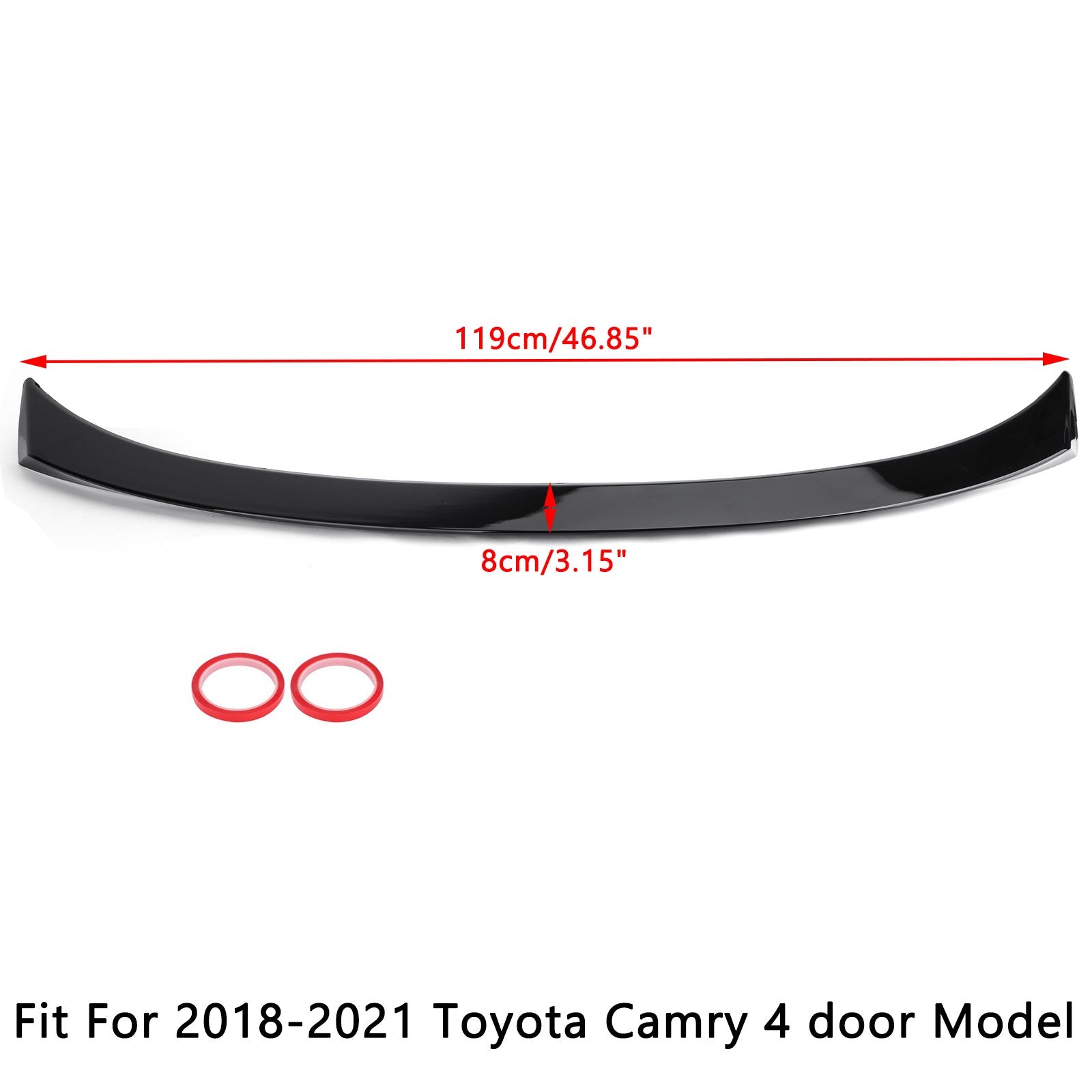 Glossy Black Rear Spoiler Wings Fit For Toyota Camry LE SE XSE XLE 2018-2024
