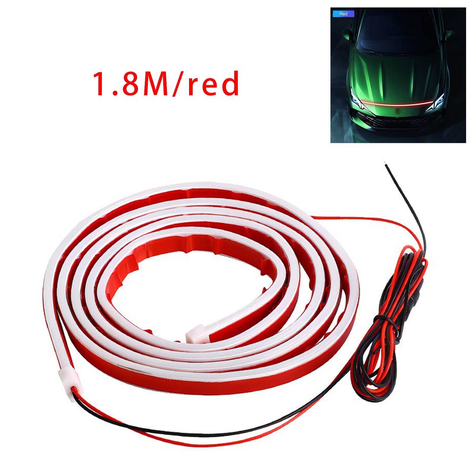 Car Hood LED Daytime Running Light Strip Flexible Dynamic Scan Start Up