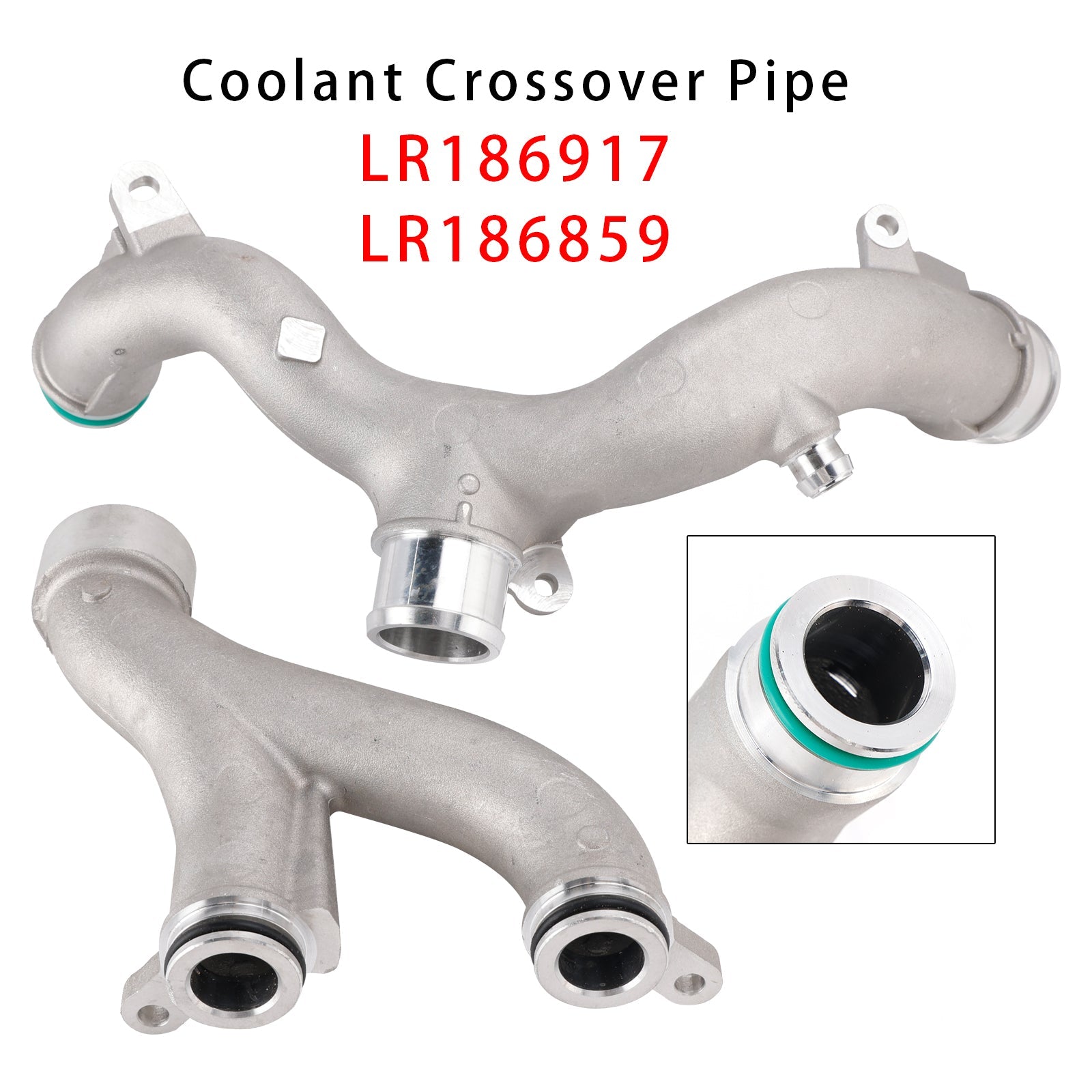 2PCS Coolant Crossover Pipe LR186917 LR186859 For Land Rover LR4 V2 3.0 5.0