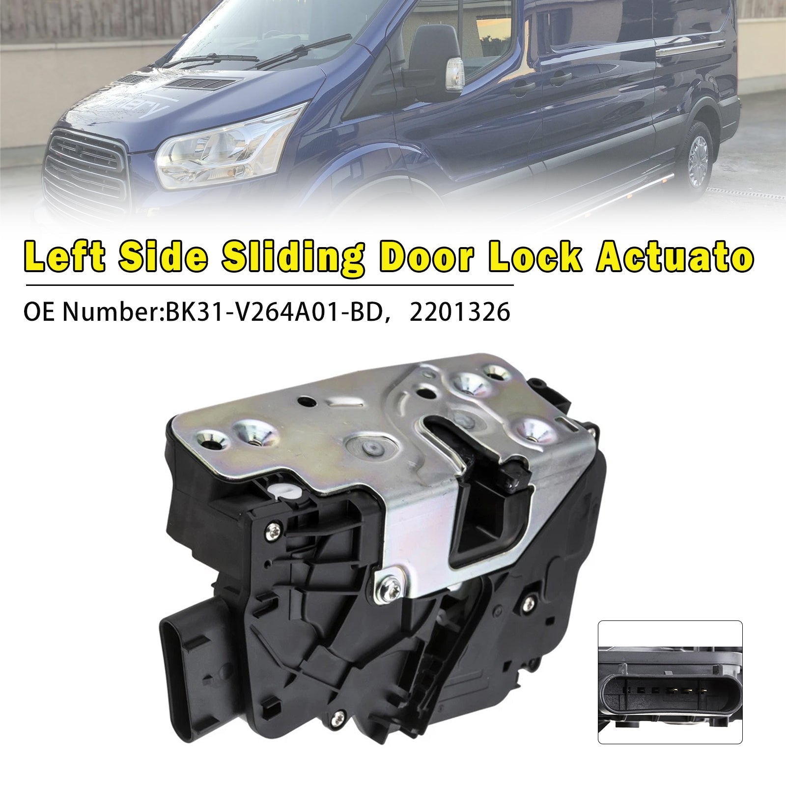Left Sliding Door Lock Actuator BK31-V264A01-BD For Ford Transit MK8 2014-2024