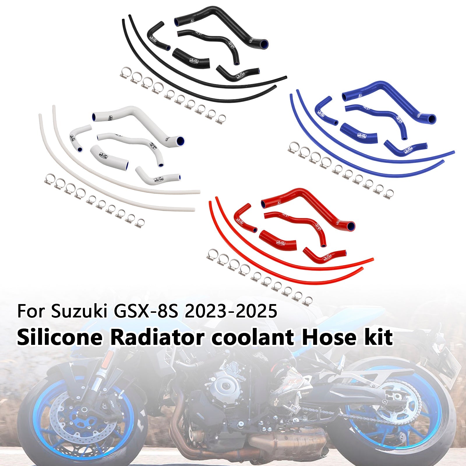 2023-2025 Suzuki GSX-8S Silicone Radiator coolant Hose