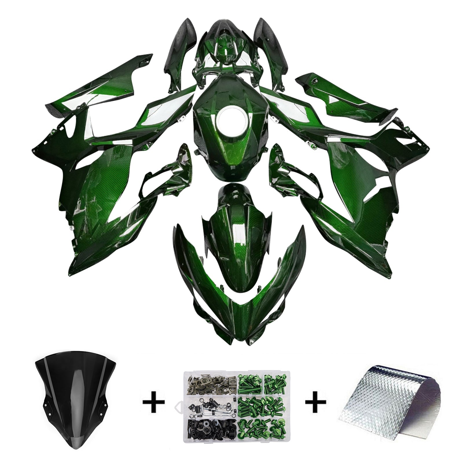Injection Fairing Kit Bodywork Plastic ABS fit For Kawasaki EX400 Ninja400 2018-2024