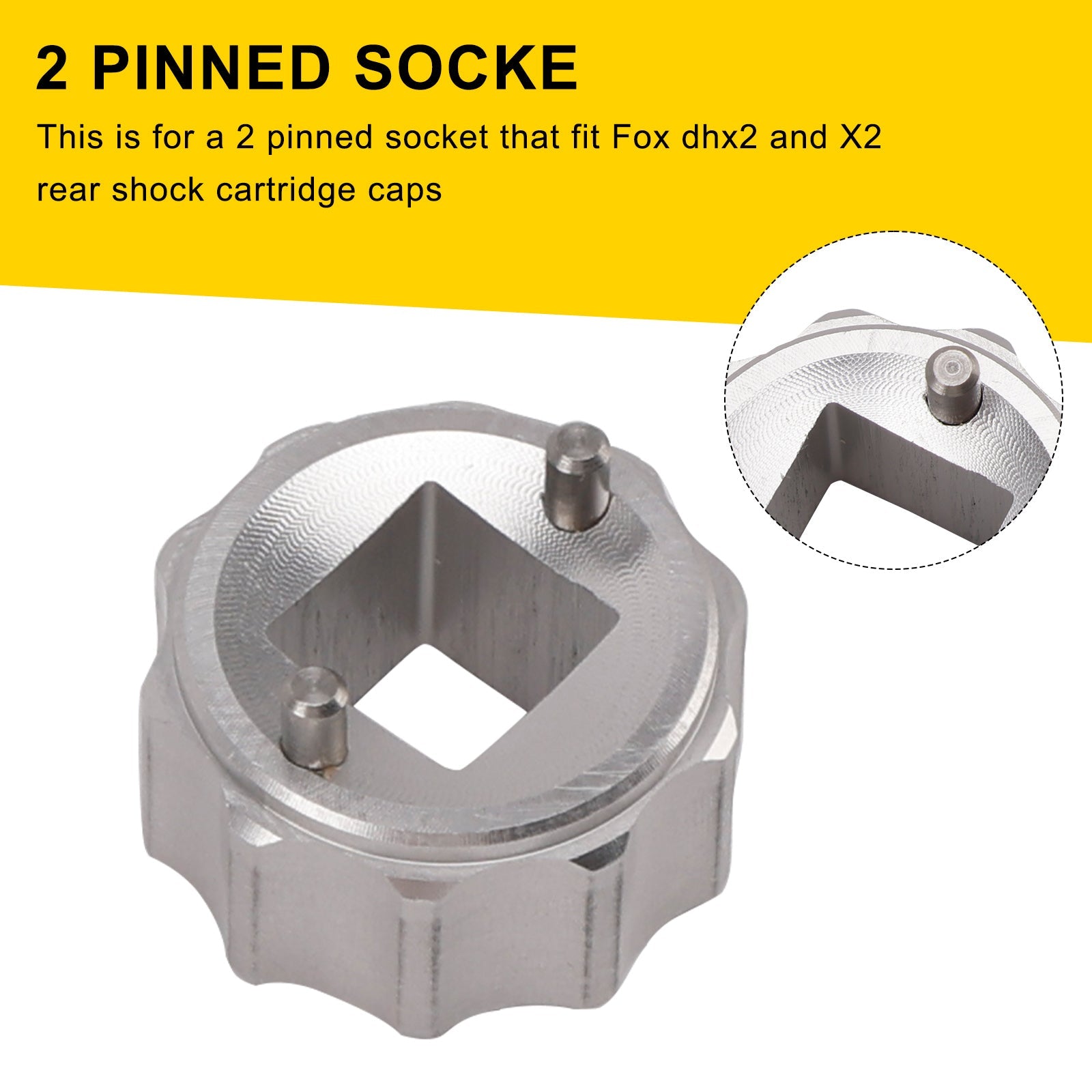 2016-2020 2 Pin Shock Cartridge Cap Tool/socket-Like #398-00-417 For Fox X2/DHx2