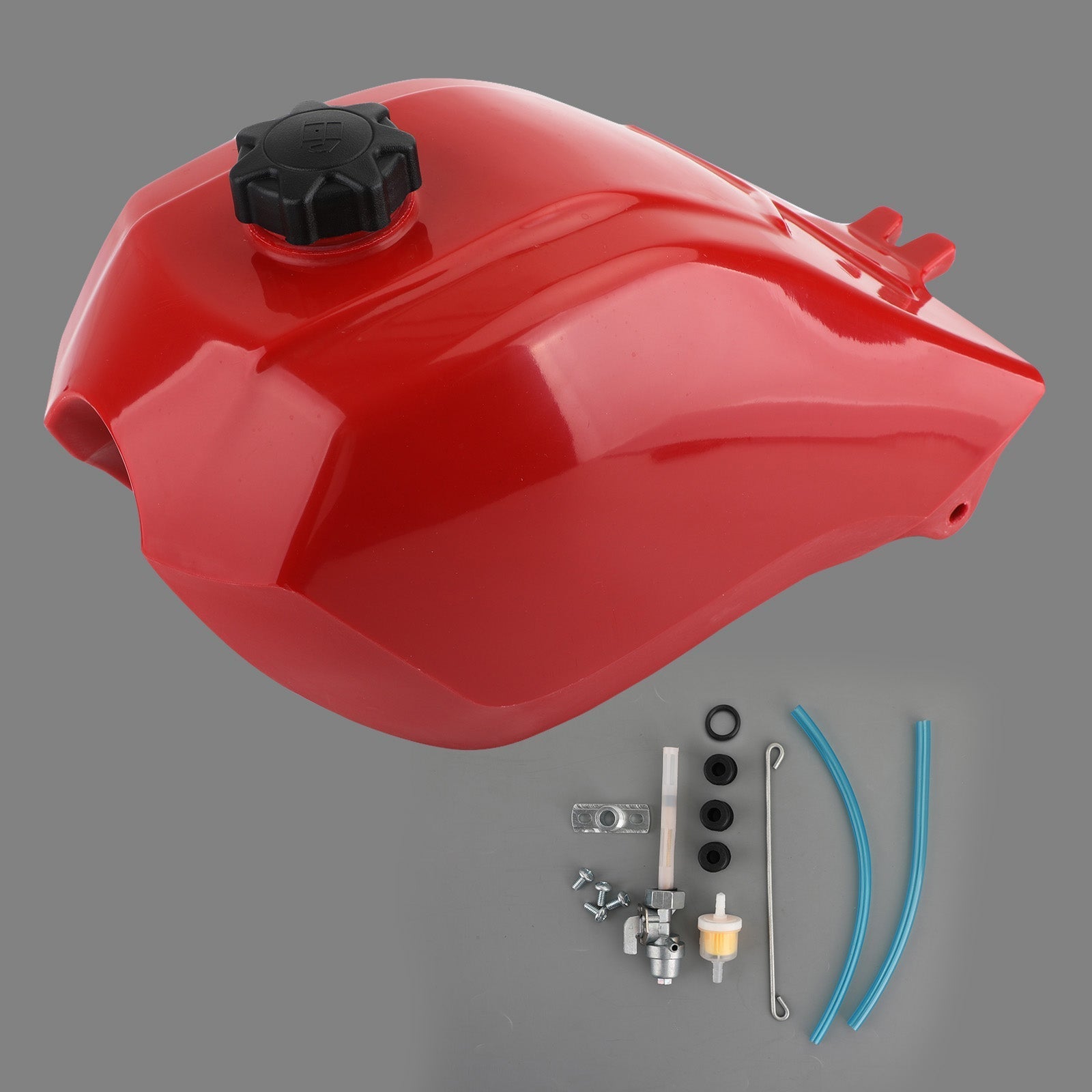 New Replacement Plastic Fuel Tank with Gas Cap Fit for Honda ATC250ES Big Red 250 1985 1986 1987 Three Wheeler Generic