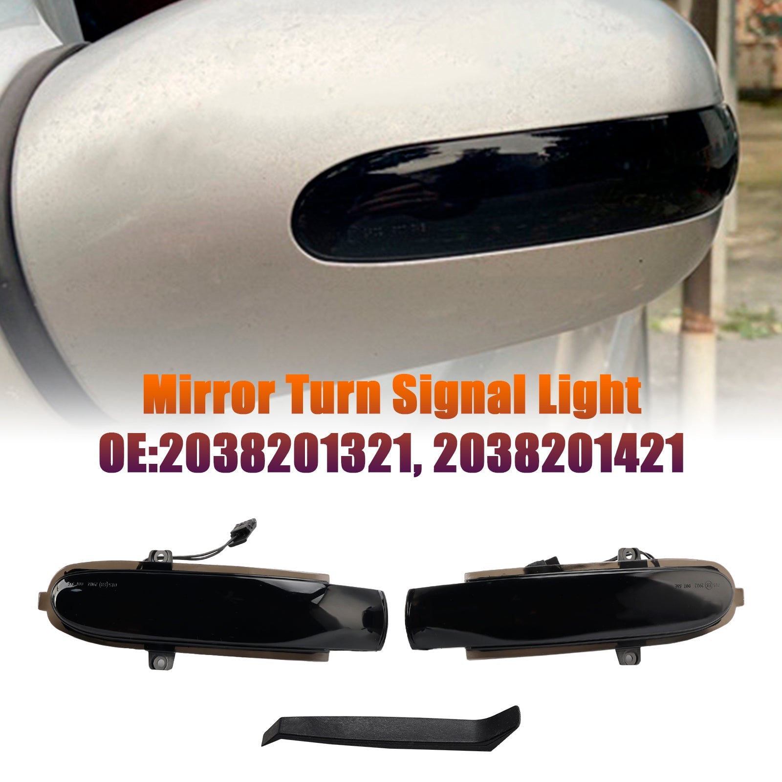 Smoked LED Sequential Side Mirror Turn Signal Light for Mercedes-Benz G E Class