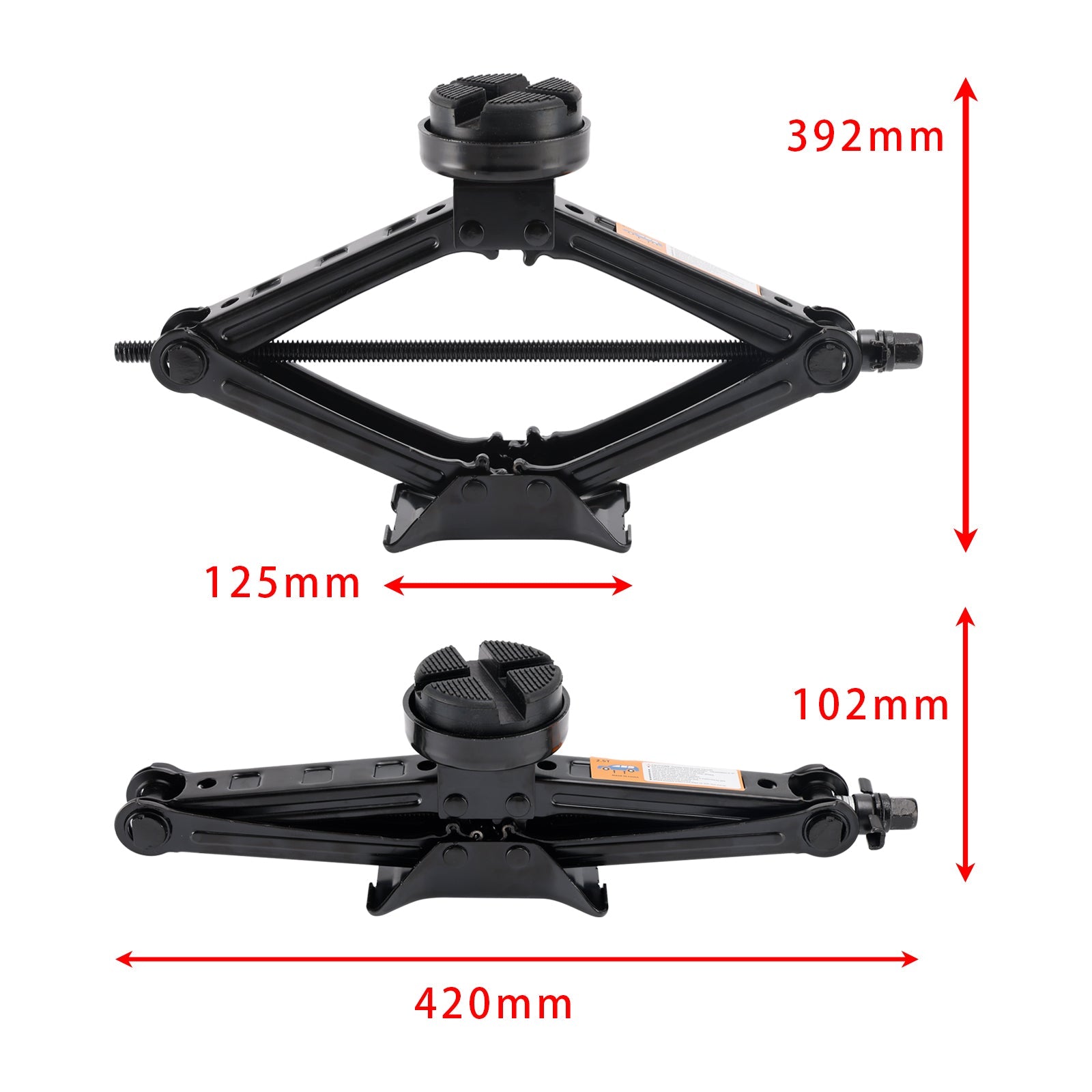 Car Jack 2.5 T/2500 kg Universal Scissor Jack Wheel Brace Wrench For SUV MPV