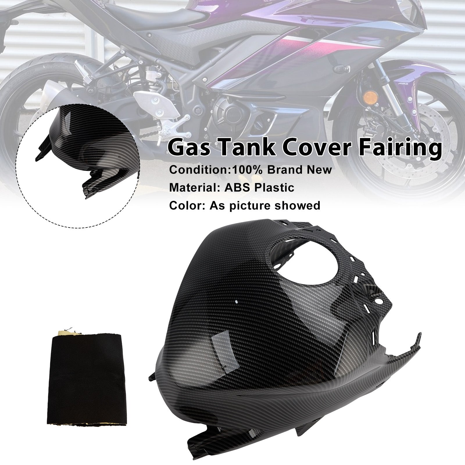 Gas Tank Cover Fairing Protector For Yamaha YZF-R3 R25 2025-2026