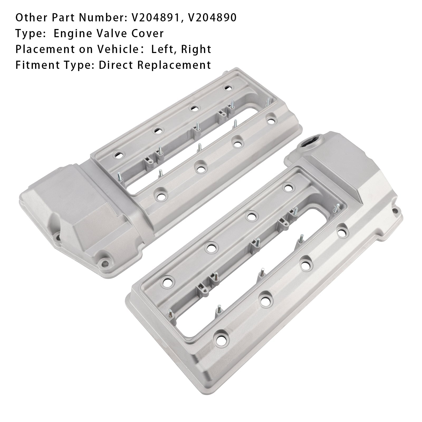 1998-2001 BMW 740i E38 V8 4.4L Left+Right Engine Valve Cover