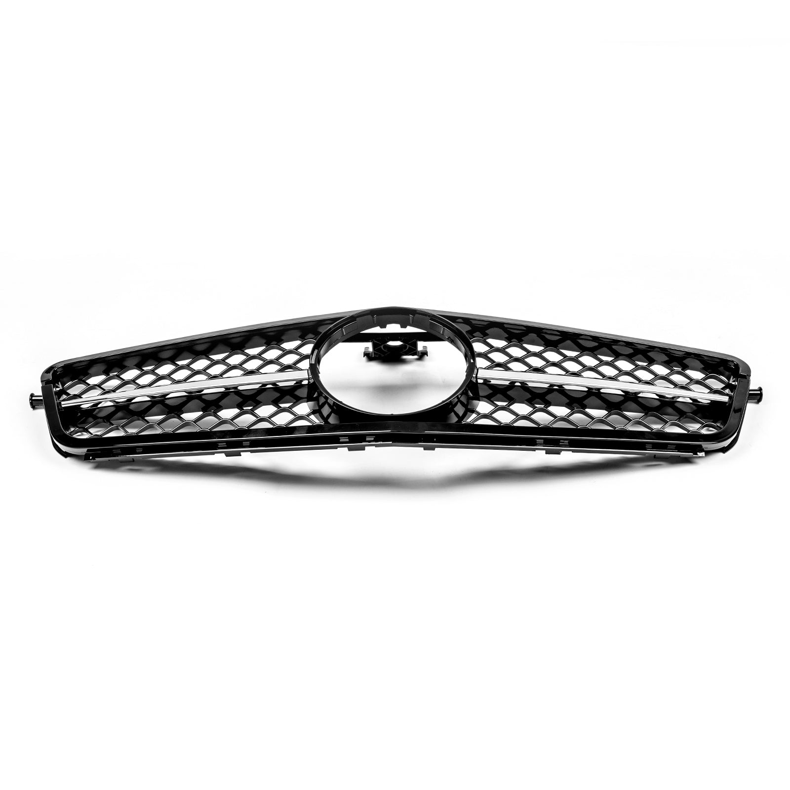 ABS Gloss Black Chrome Front Bumper Grille Fit C-Class Benz W204 C300 C350 08-14