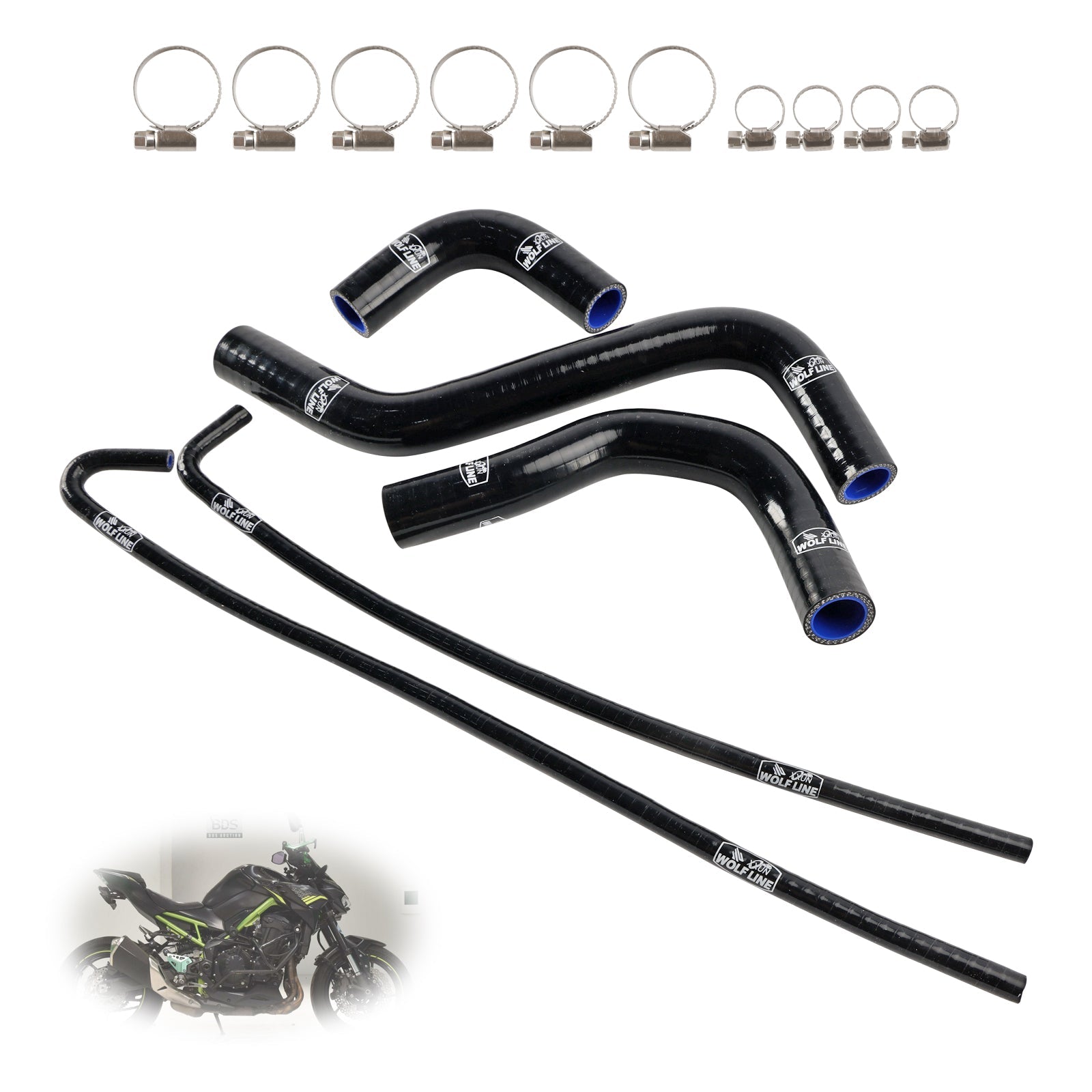 Silicone Radiator coolant Hose kit For Kawasaki Z900 Z900RS 2017-2025