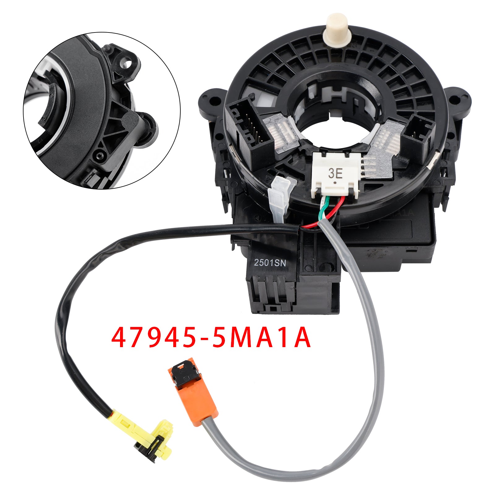2016-2019 Nissan Sentra FE, Nismo, S, SL, SR, SV|4 Cyl 1.6L, 4 Cyl 1.8L Clock Spring+Steering Angle Sensor 47945-5MA1A