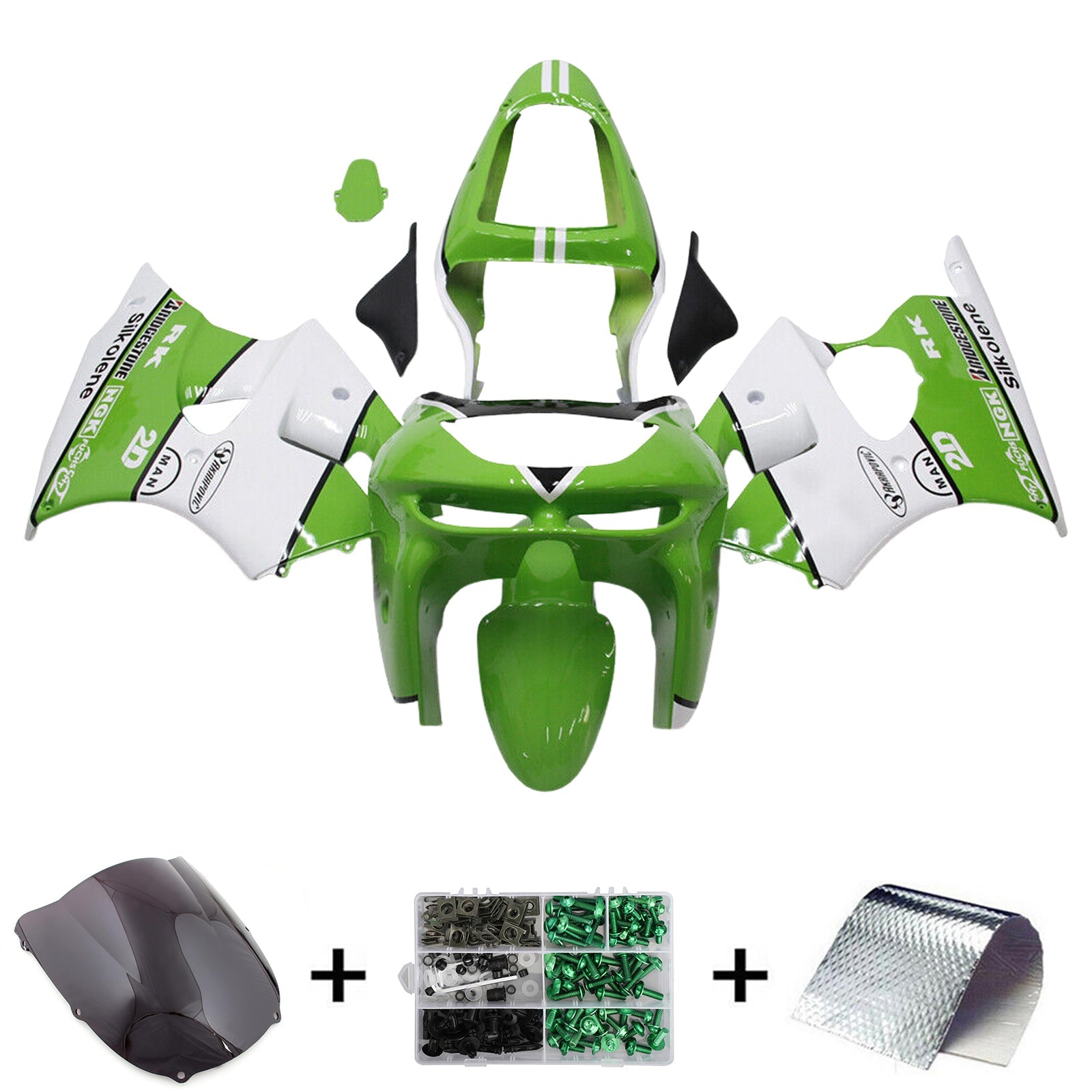 Kawasaki ZX6R 1998-1999 Fairing Kit Bodywork Plastic ABS