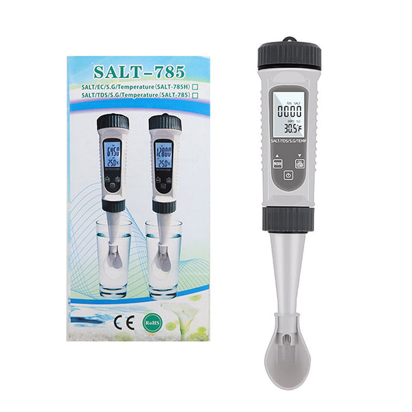 Medidor Digital de calidad del agua 4 en 1 EC/SG/TEMP/salinidad, herramienta de prueba